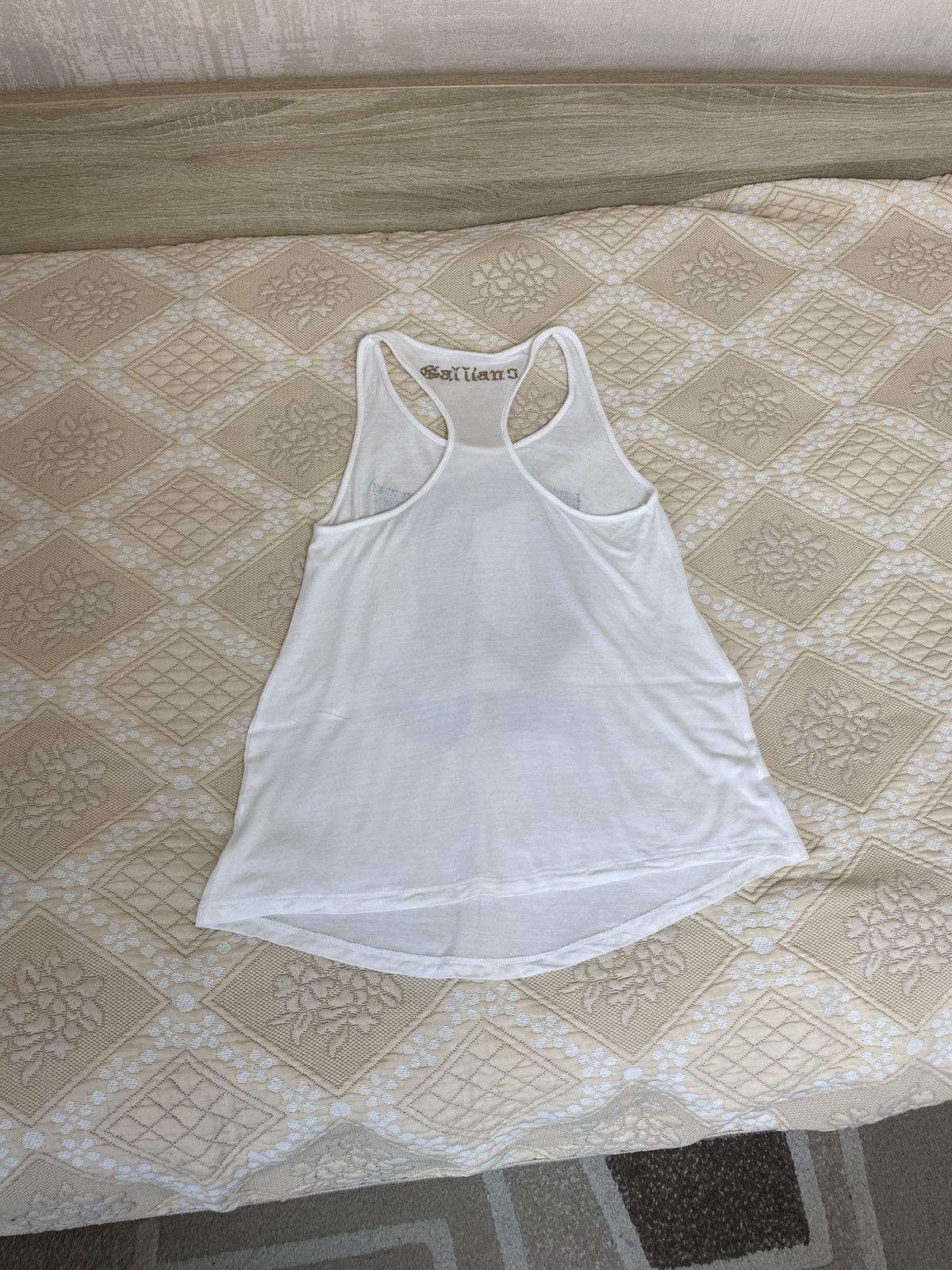 John Galliano × Vintage 🔥 VINTAGE GALLIANO 2000s RHINESTONES TANK TOP Y2K Hlamour Size XS / US 0-2 / IT 36-38 - 12 Thumbnail
