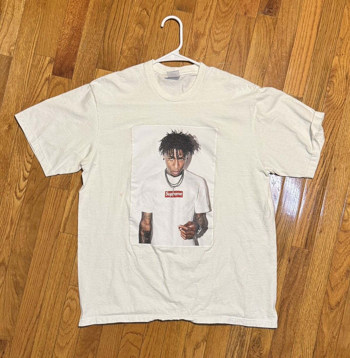 Supreme Supreme NBA Youngboy Tee White (LARGE) Size US L / EU 52-54 / 3 - 1 Thumbnail