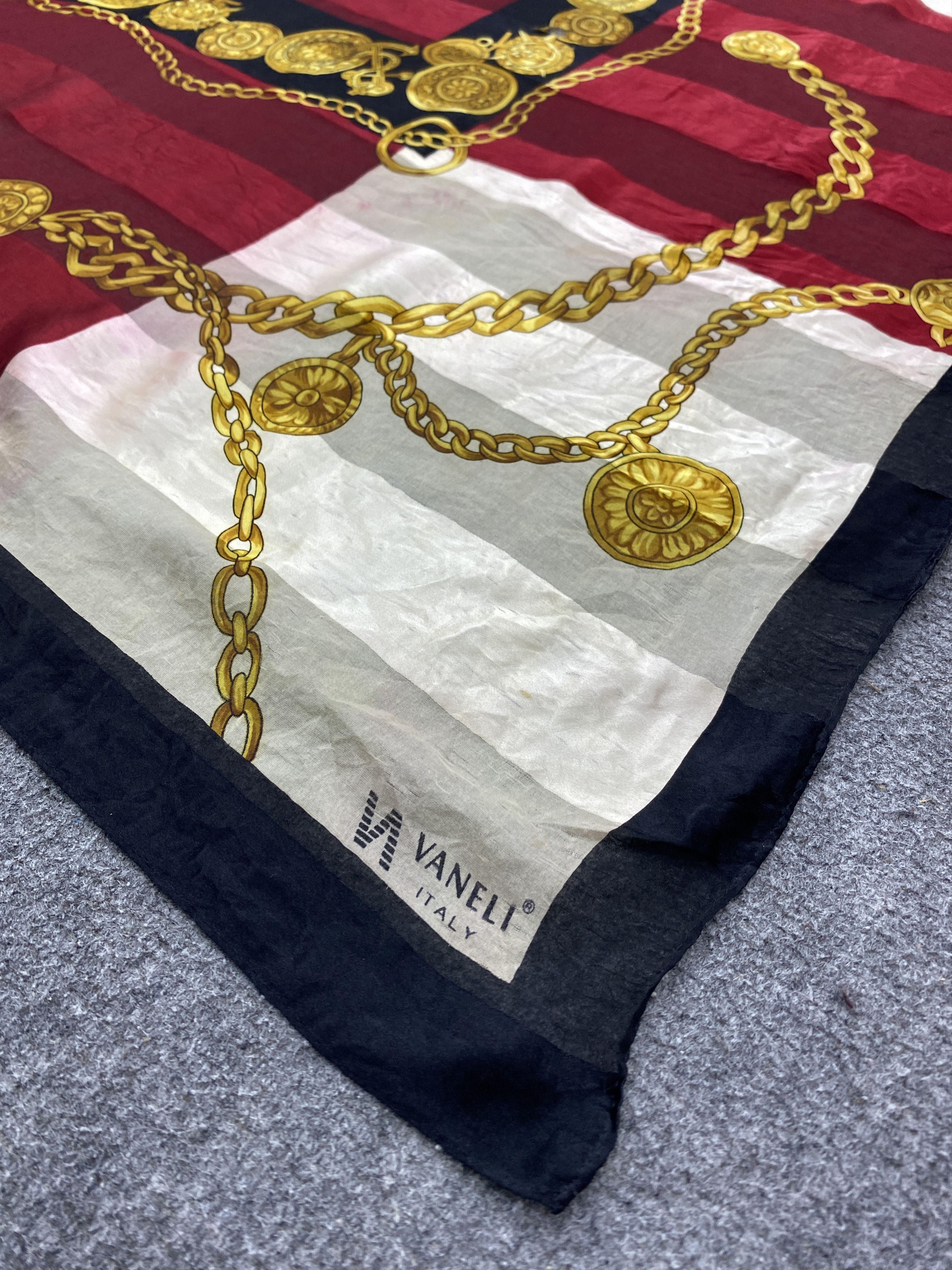 Vintage Vintage Vaneli Italy Silk Scarf / Babushka SN0154 Size ONE SIZE - 4 Thumbnail