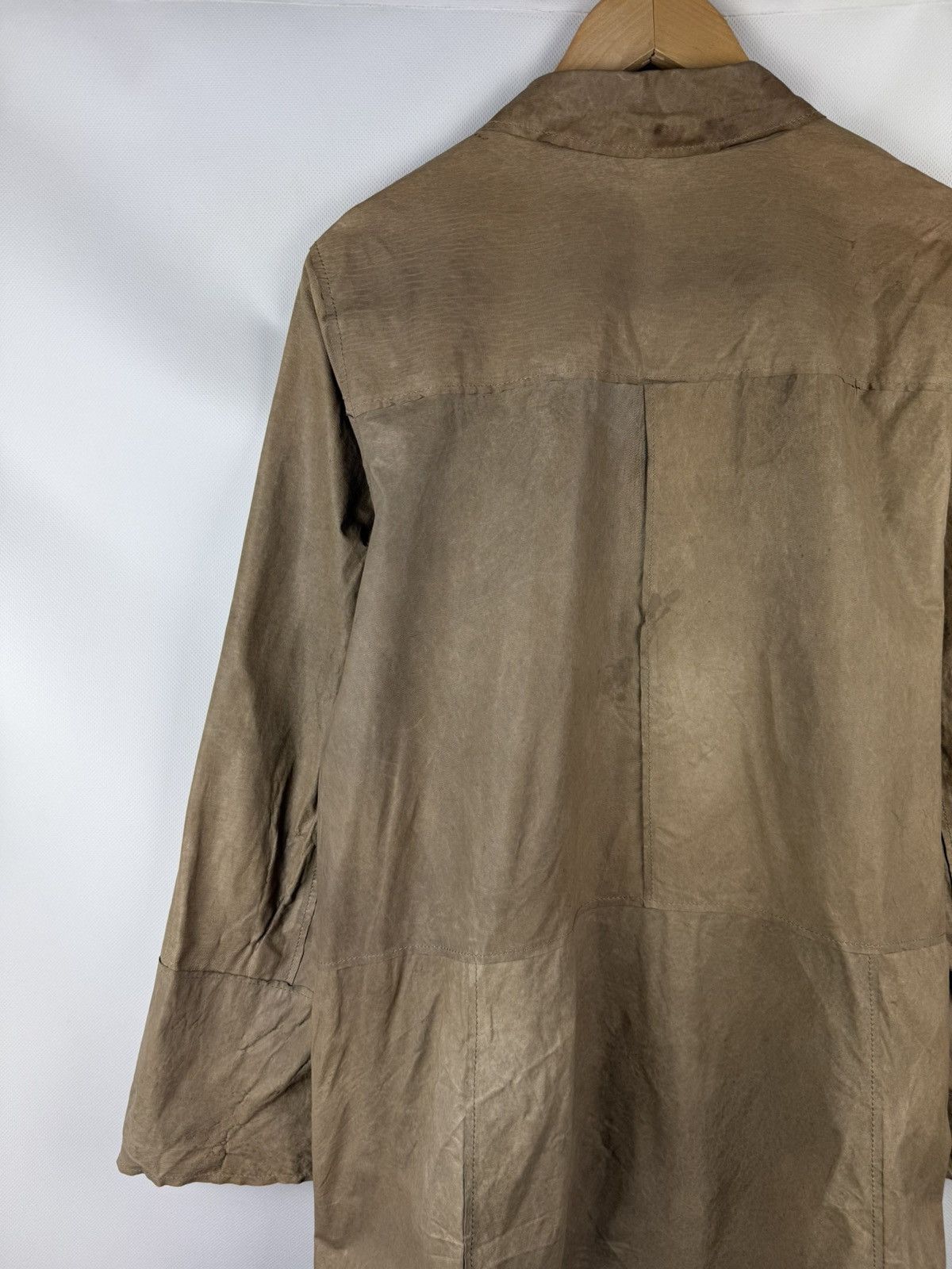 Annette Gortz Gortz Avant-Garde Lamb Leather Unlined Trench Coat Jacket Size S / US 4 / IT 40 - 17 Thumbnail