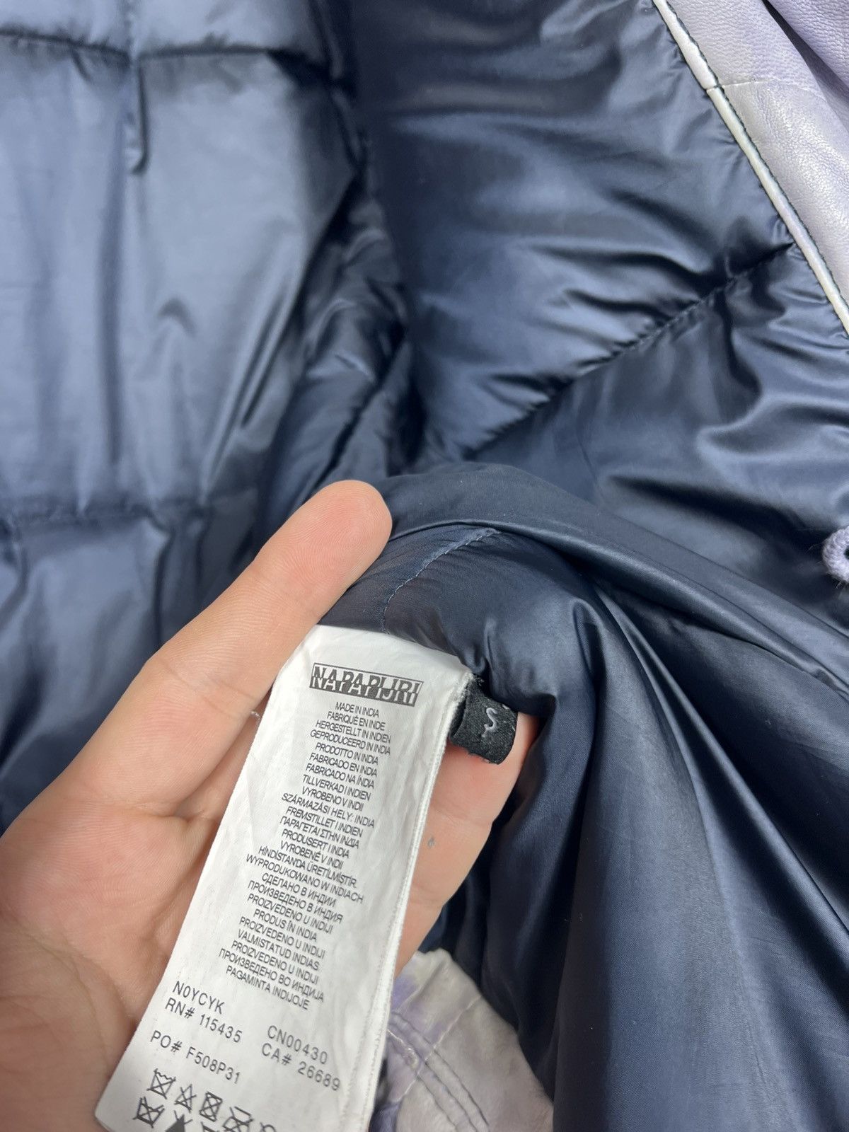Napapijri Rare Napapijri 100% Leather Down Jacket Parka Size S Size S / US 4 / IT 40 - 14 Thumbnail