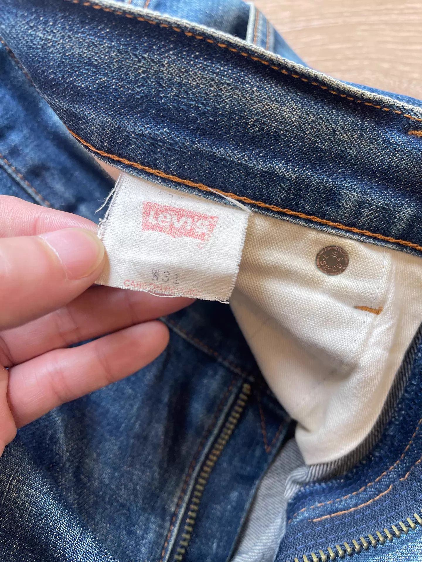 Levi's Vintage Levi’s 502xx Nippon Selvedge Ice Blue 90s Washed Fade Size US 31 - 5 Thumbnail