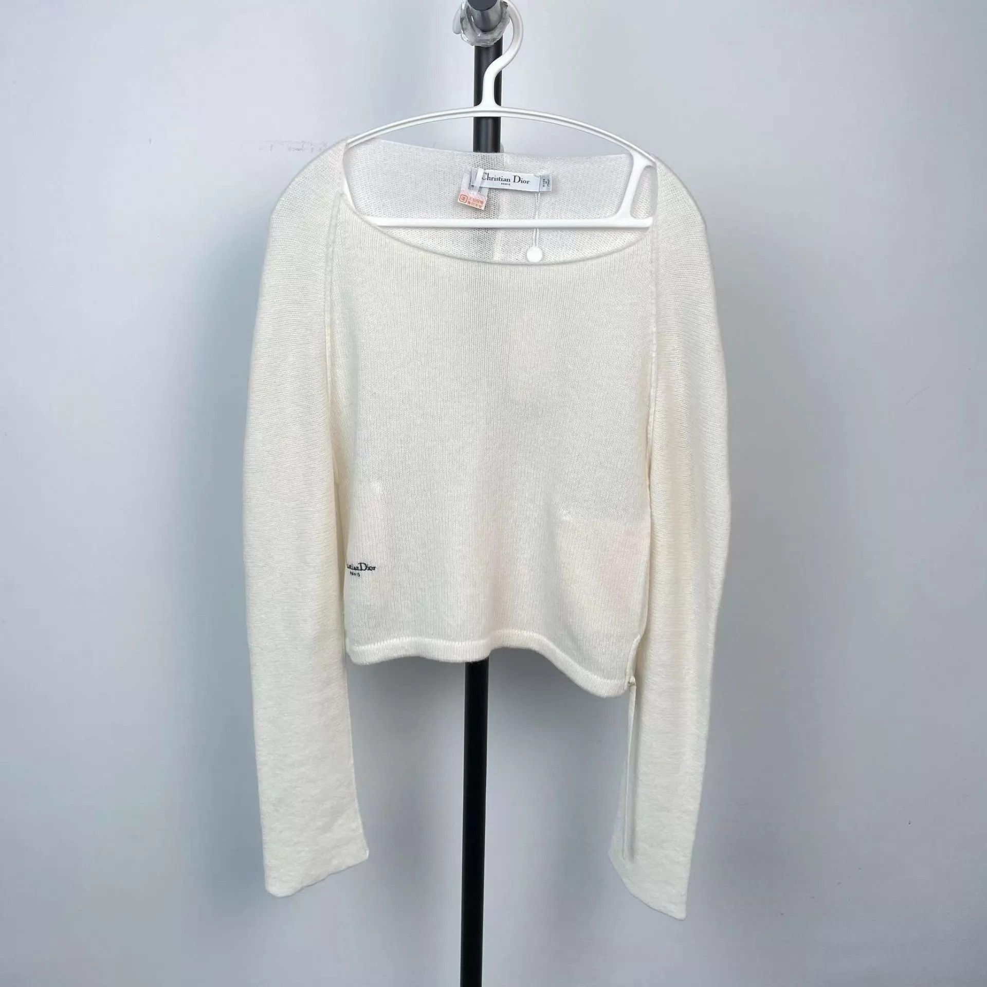 Dior Dior 98 New Wool Sweater Hem Logo Drawstring 36 Size XS / US 0-2 / IT 36-38 - 1 Thumbnail