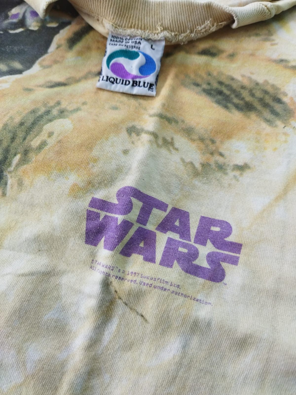Star Wars Vintage 1997 Star Wars Tee Liquid Blue Size US L / EU 52-54 / 3 - 2 Thumbnail