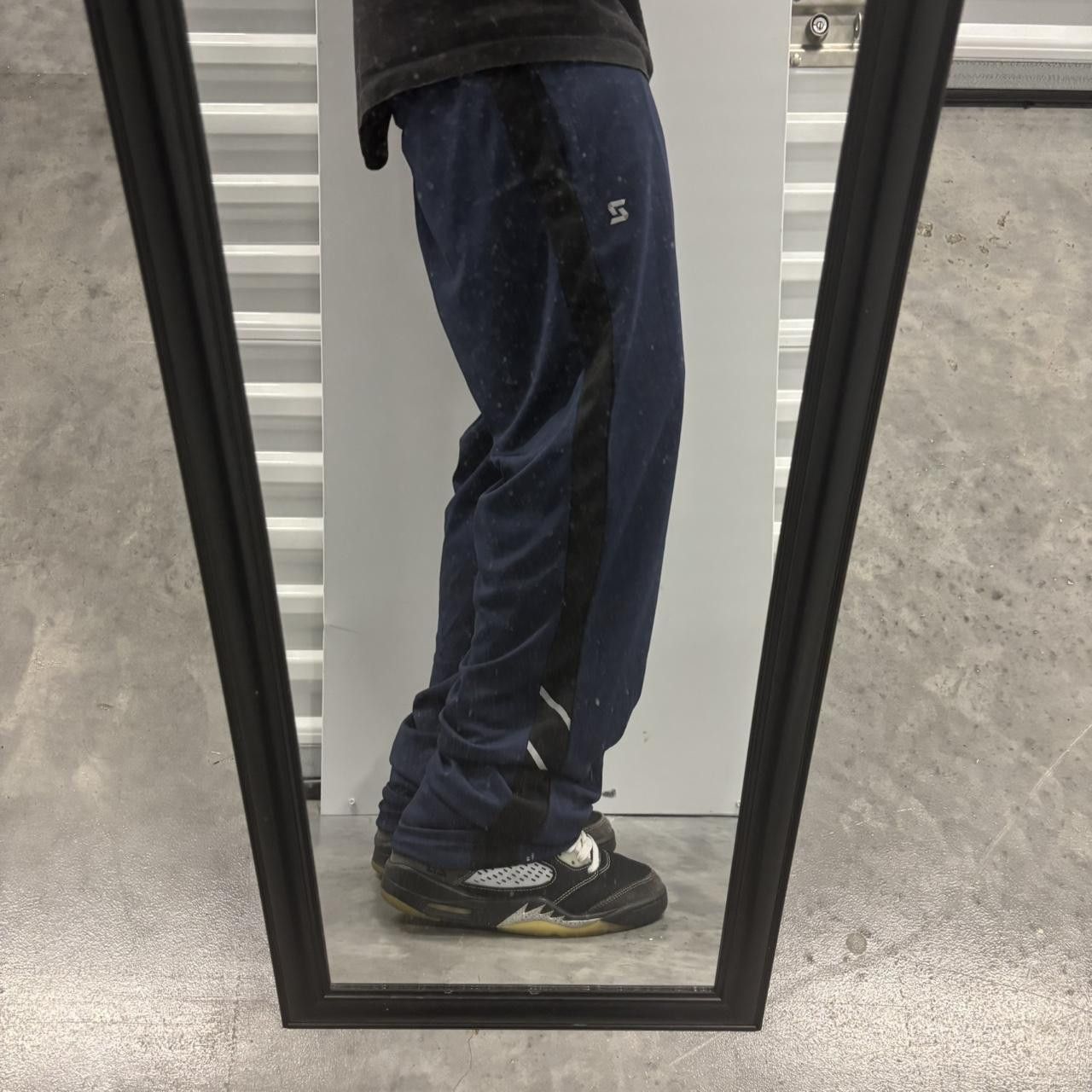Japanese Brand × Vintage Crazy Vintage Y2K/2000s Navy Blue Streetwear Essential Track Pants! Size US 32 / EU 48 - 1 Thumbnail