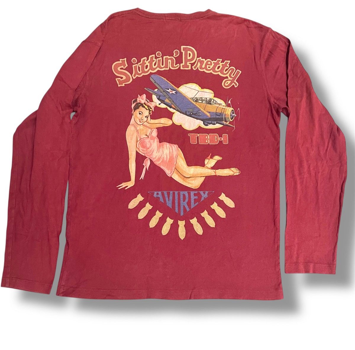 Avirex Avirex Sittin Pretty Longsleve Tshirt Size US XL / EU 56 / 4 - 1 Thumbnail