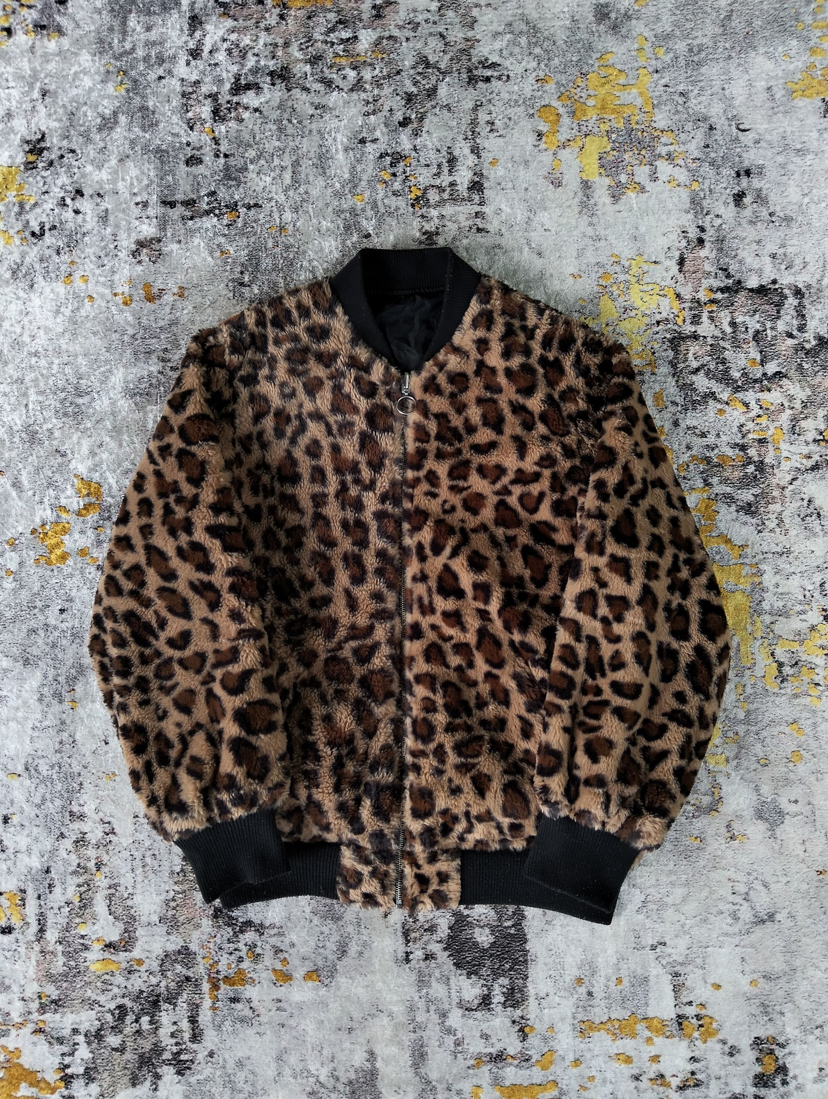 If Six Was Nine Japanese One Way Leopard Reversible Bomber Jacket Size US M / EU 48-50 / 2 - 1 Thumbnail