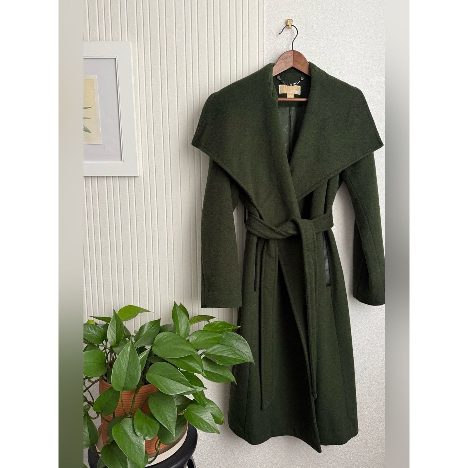 Michael Kors MICHAEL Michael Kors Belted Wrap Coat Jade Dark Green Size M / US 6-8 / IT 42-44 - 1 Thumbnail