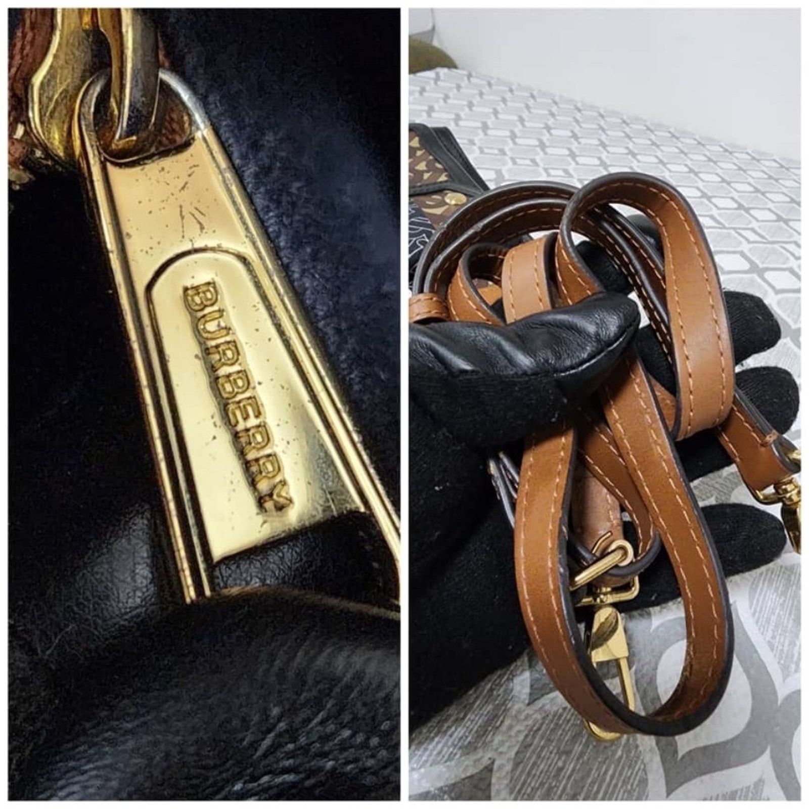 Burberry BURBERRY Pocket Mini Monogram Stripe E-Canvas Shoulder Bag B Size ONE SIZE - 4 Thumbnail