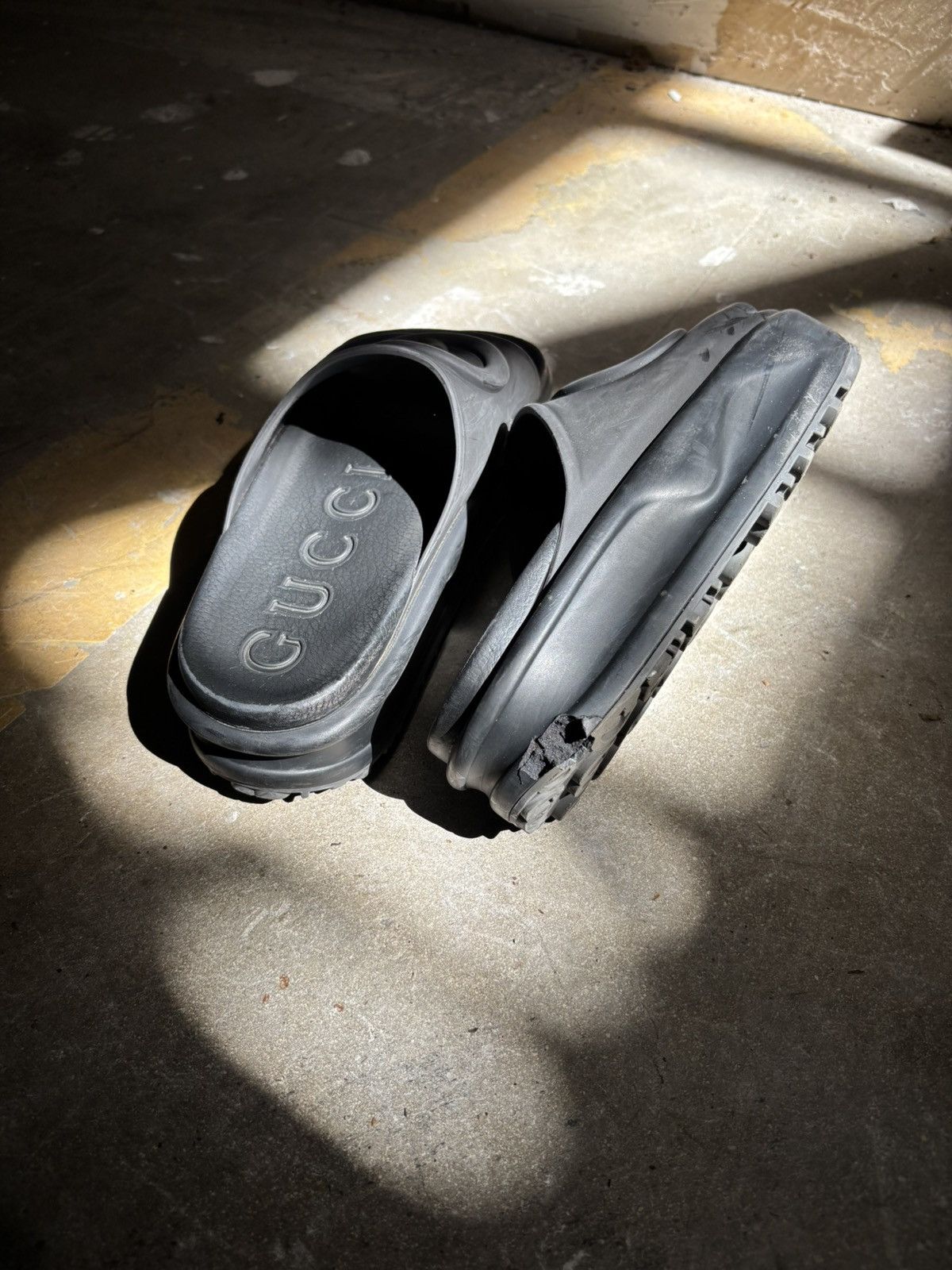 Gucci Gucci black platform slides Size US 8.5 / EU 41-42 - 11 Thumbnail
