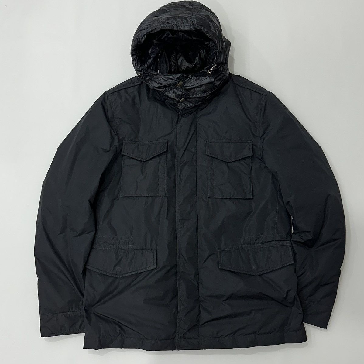 Image of Moncler Hector Giubbotto Hector Jacket Puffer Maya Coat in Navy, Men's (Size XL)