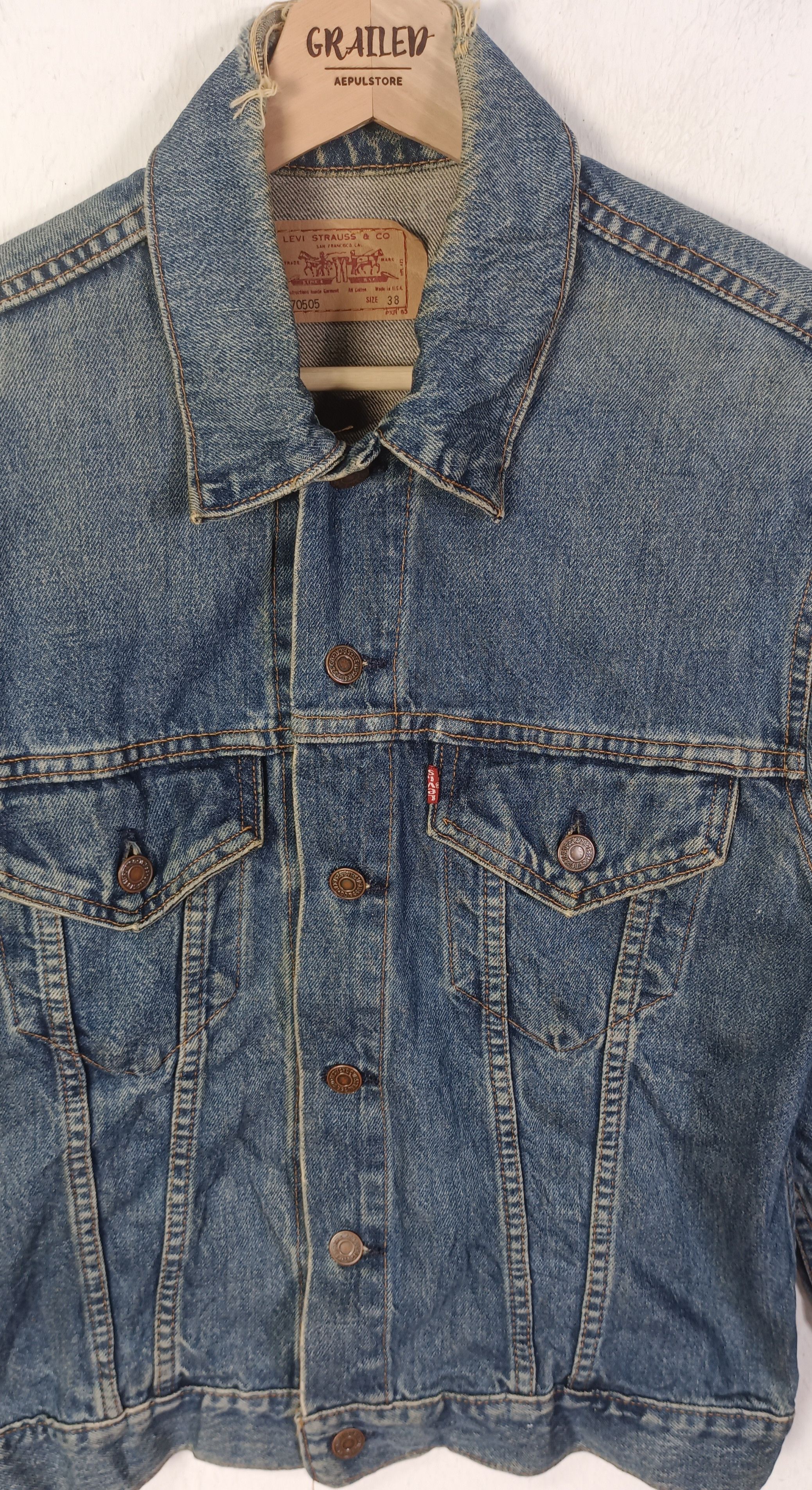 Levi's Vintage 90s Levi's 715 Button Stamp Blanket Size US M / EU 48-50 / 2 - 3 Thumbnail