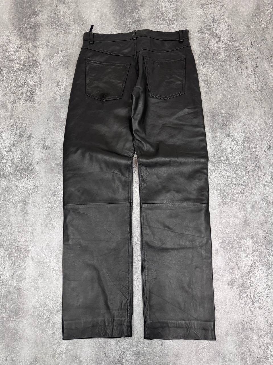 Genuine Leather Men's Black Genuine Leather Trousers Classic Size S Size US 32 / EU 48 - 8 Thumbnail