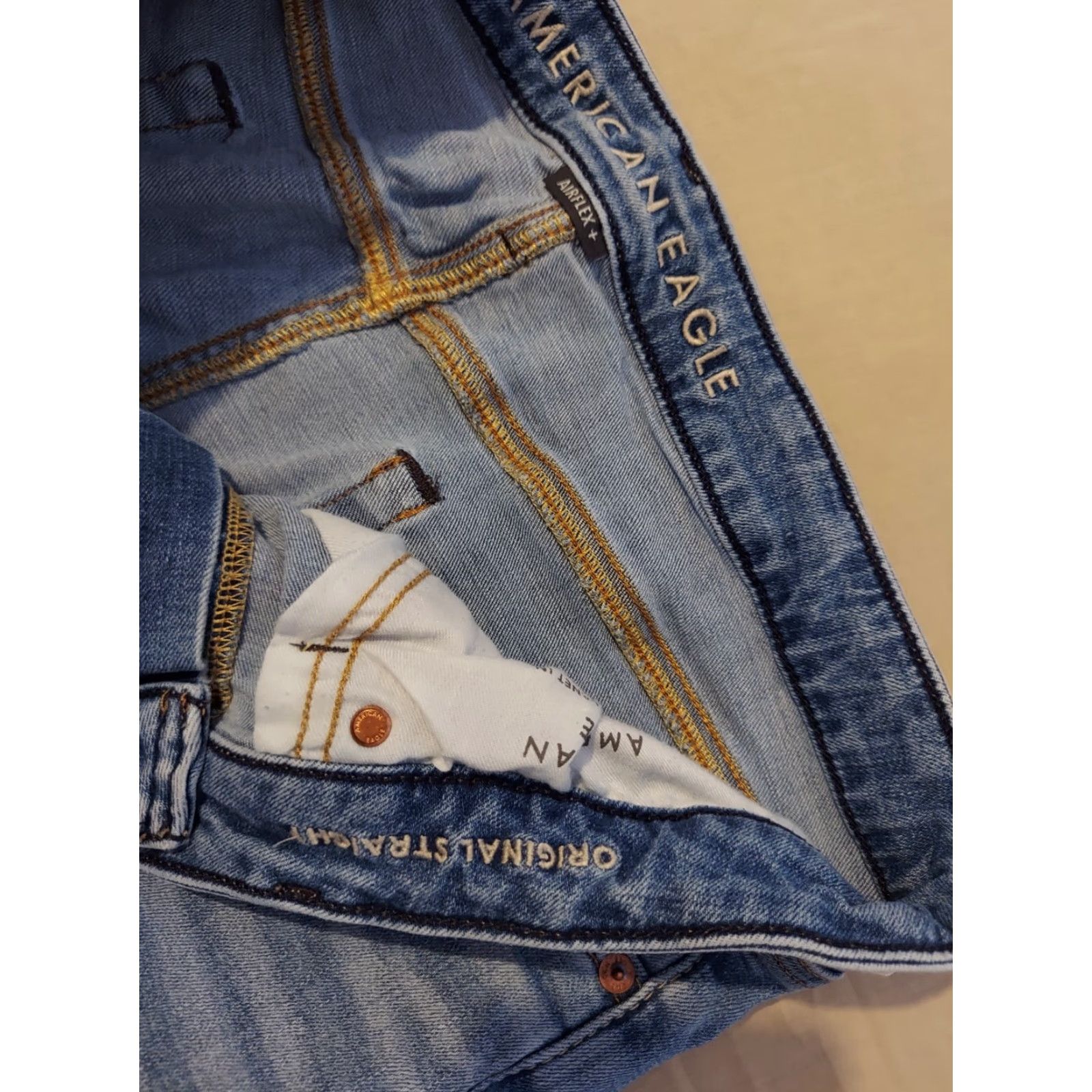 American Eagle Outfitters American Eagle Outfitters Jeans Men 36x34 Regular Blue Straight Stretch Denim Size US 36 / EU 52 - 5 Thumbnail