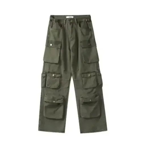 Jean Multi-pockets Loose Casual Cargo Pants Men Women Size US 32 / EU 48 - 4 Thumbnail