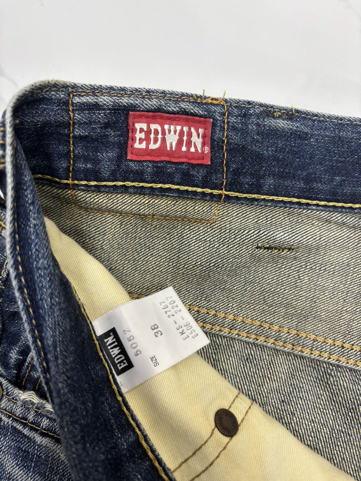 Edwin × If Six Was Nine × Le Grande Bleu (L.G.B.) 🔥VINTAGE EDWIN 505z SELVAGE DENIM MADE IN JAPAN BAGGY JEANS Size US 41 - 12 Thumbnail