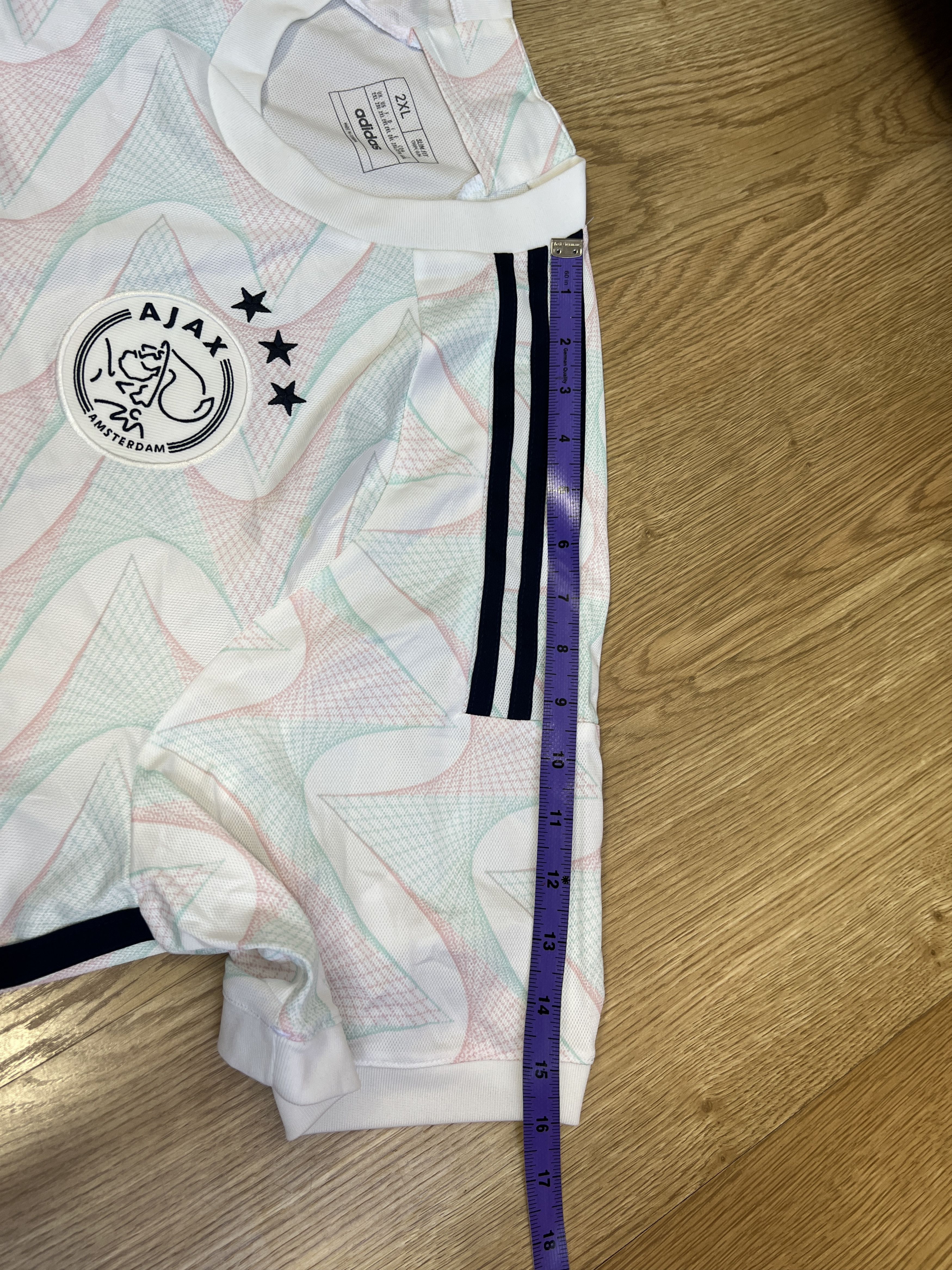 Adidas adidas ajax amsterdam soccer jersey size 2xl white black Size US XXL / EU 58 / 5 - 7 Thumbnail