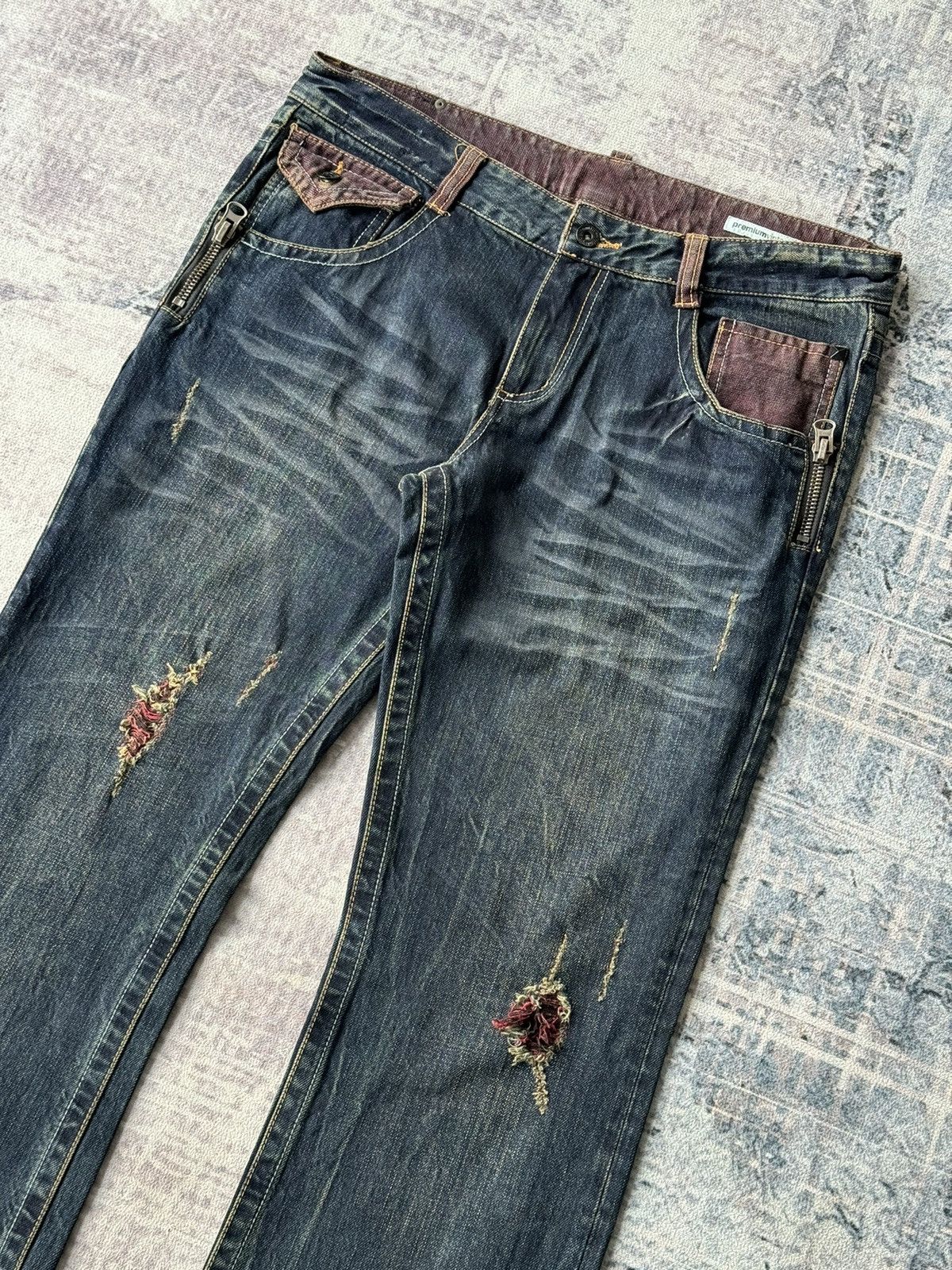 semanticdesign Vintage Semantic Design Tactical Flared Denim / Tornado Mart Size US 35 - 3 Thumbnail