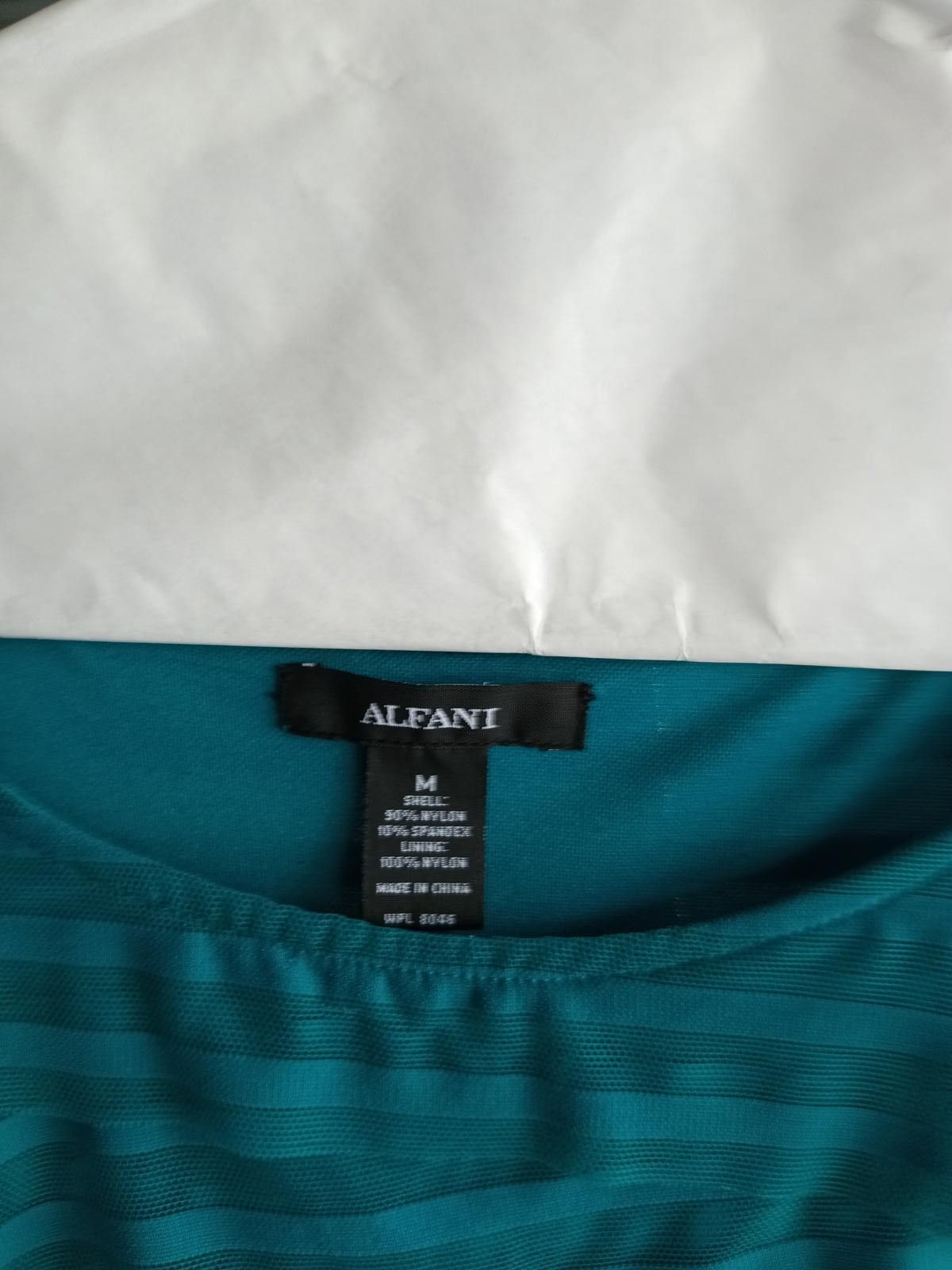 Alfani Stylish Alfani Teal Striped Top - Size M Size M / US 6-8 / IT 42-44 - 4 Thumbnail