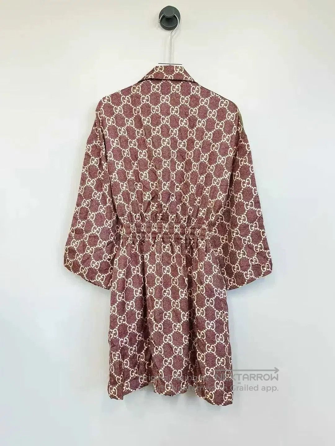 Gucci Gucci Double G Monogram Half-Zip Silk Dress. Size XXS / US 00 / IT 34 - 2 Thumbnail