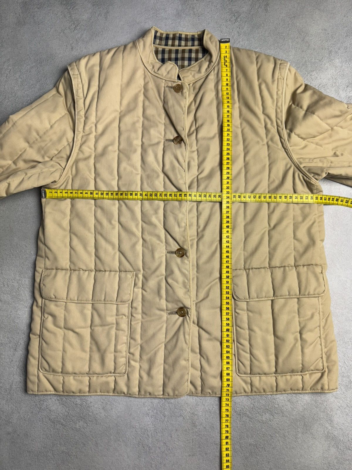 Aquascutum Aquascutum Padded Jacket Round Neck House Check Lining Size L / US 10 / IT 46 - 11 Thumbnail