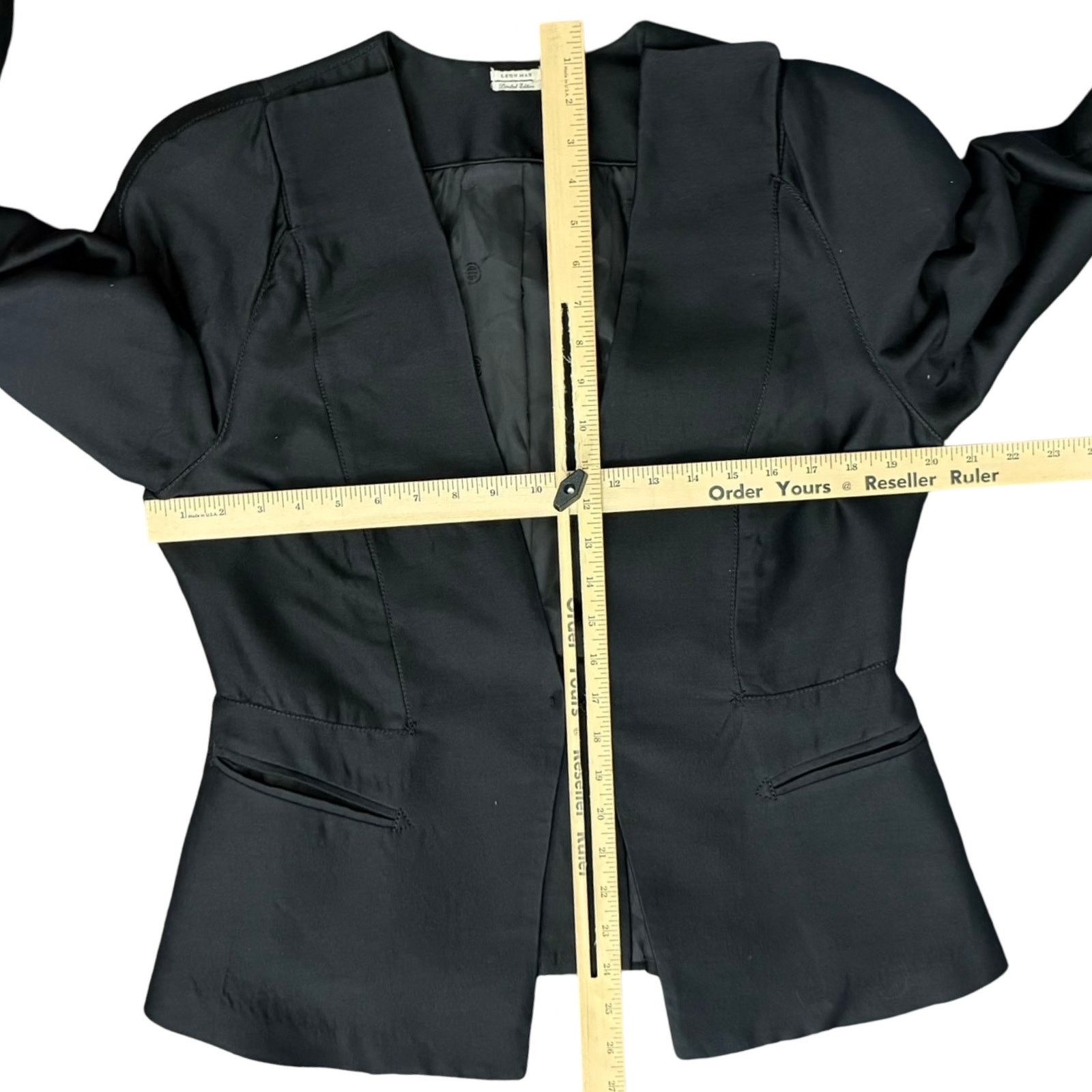 Other Leon Max Limited Edition Black Hook Eye Blazer Size M Lined Size M / US 6-8 / IT 42-44 - 4 Thumbnail