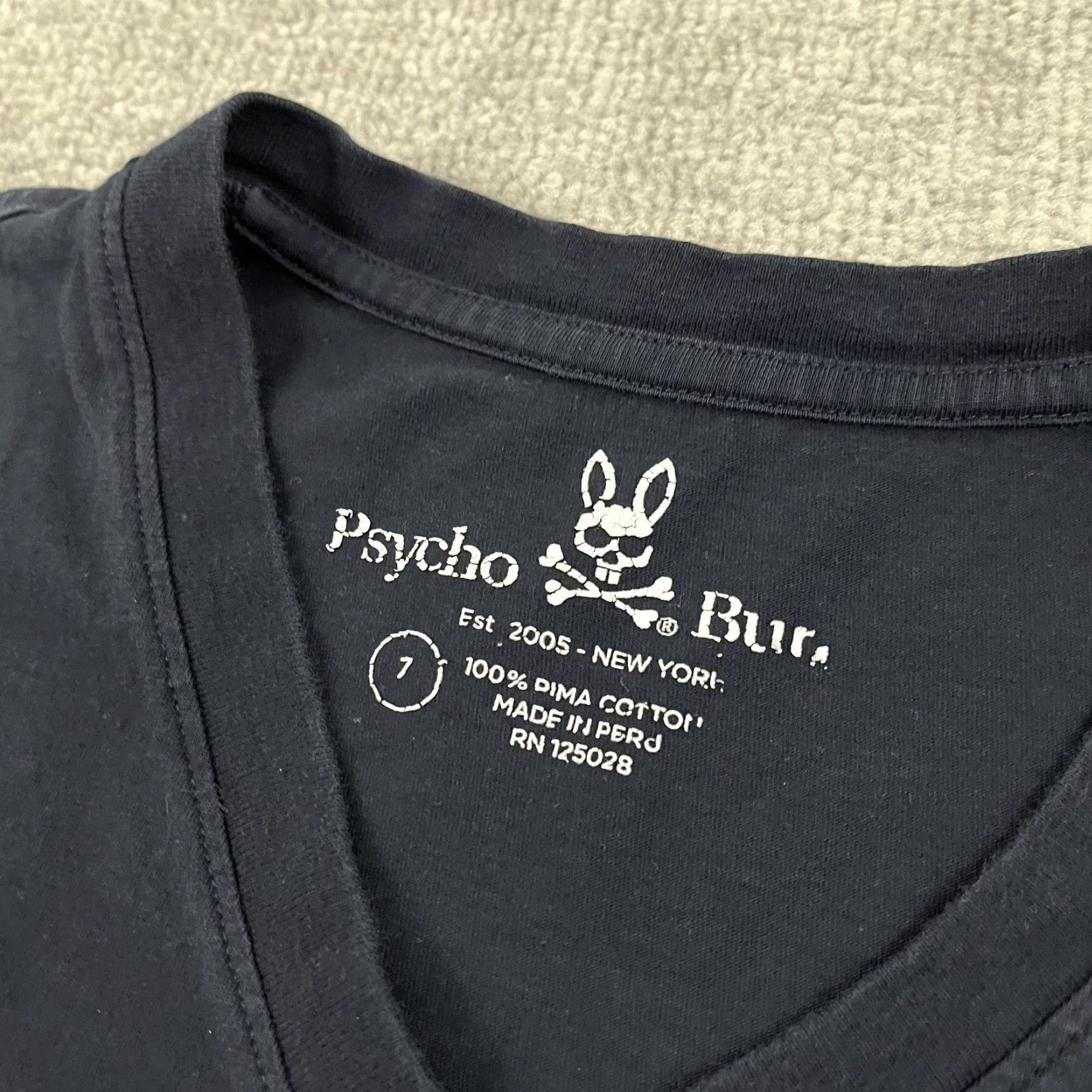 Psycho Bunny Psycho Bunny Shirt Men’s L Faded Navy Blue Short Sleeve Crew Neck Embroidered Logo Classic Size US L / EU 52-54 / 3 - 3 Thumbnail