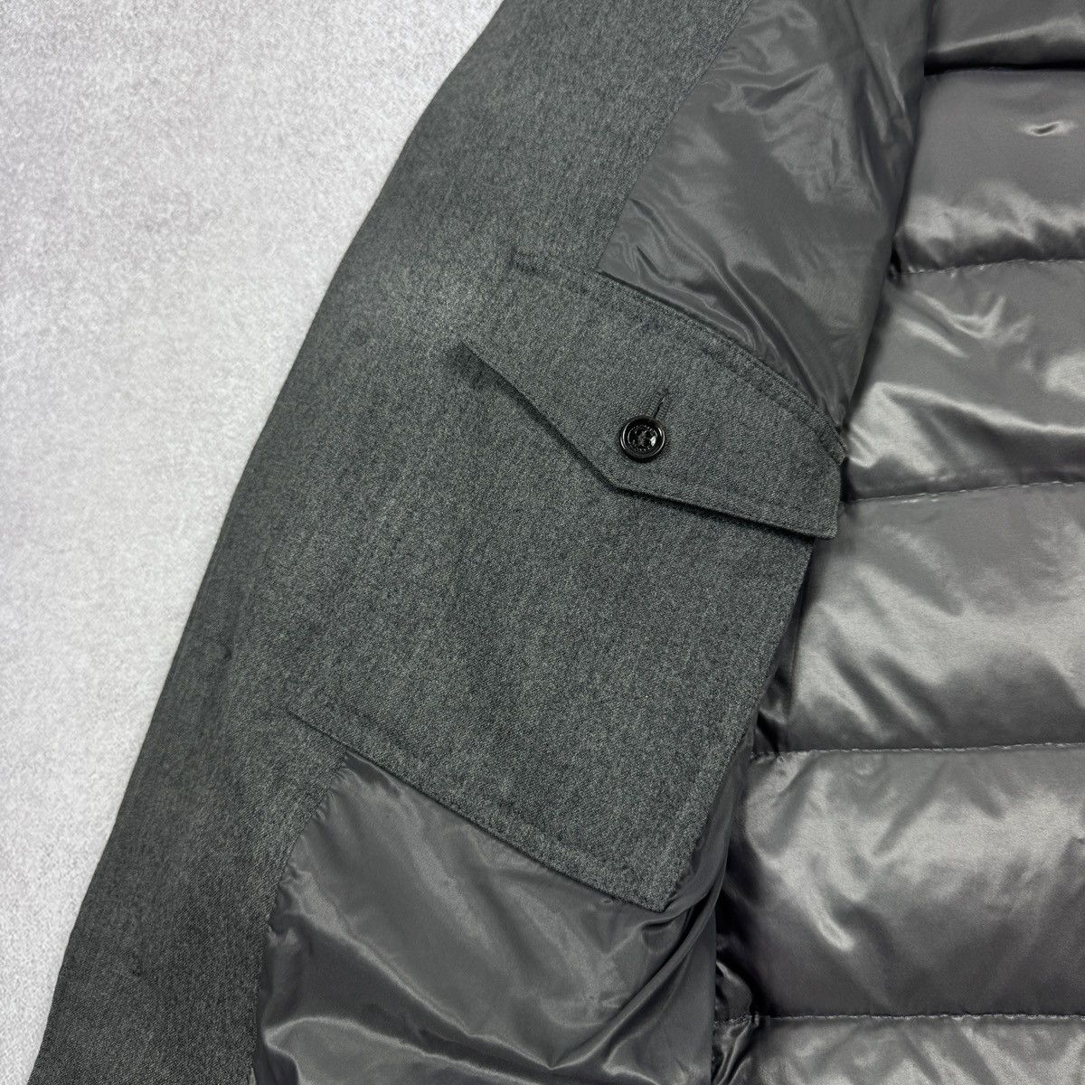 Moncler Men`s Moncler Rodin Gray Wool Puffer Jacket Size 6 / XXL Size US XXL / EU 58 / 5 - 13 Thumbnail