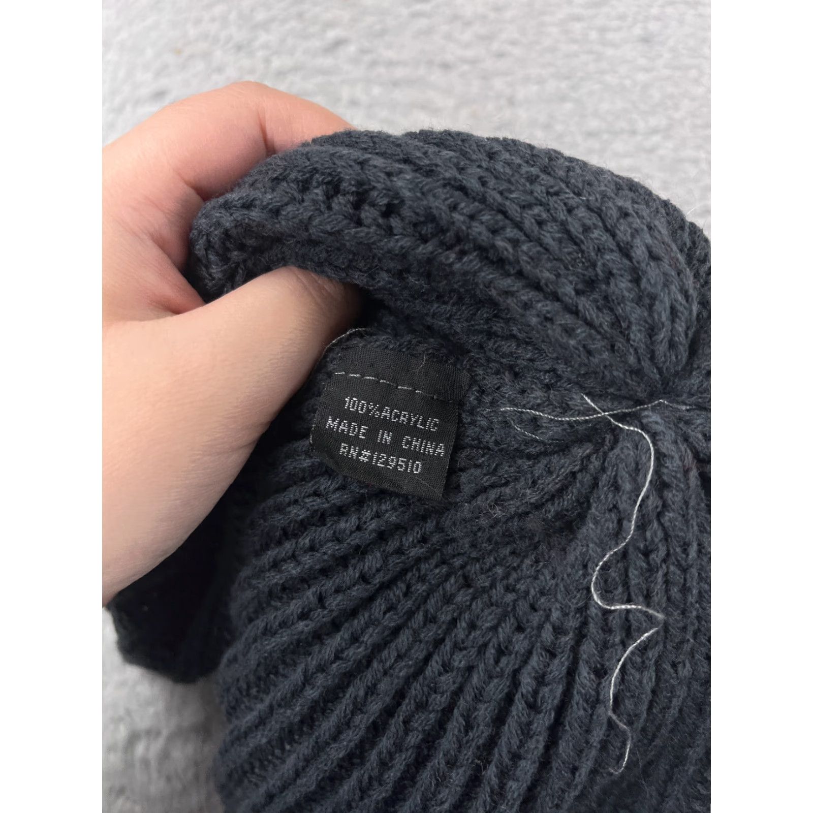 Vintage Floral Gray Beanie Womens One Size Knit Acrylic Casual Ski Hat Size ONE SIZE - 6 Thumbnail
