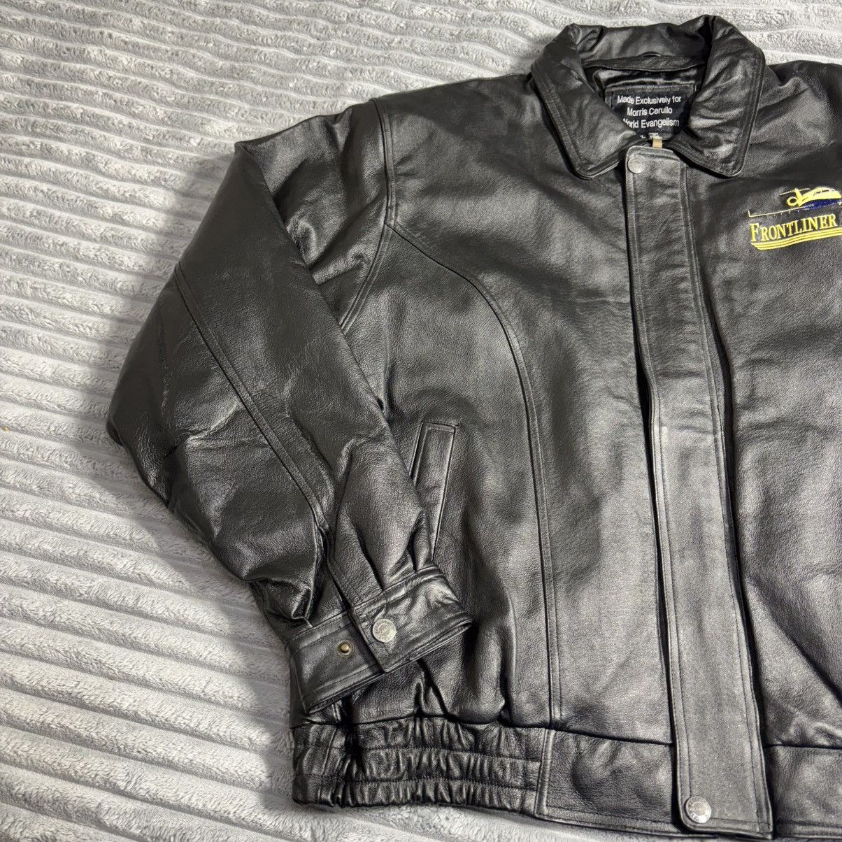 Oscar Piel Oscar Piel Frontliner III Morris Cerullo Leather Jacket Size US XL / EU 56 / 4 - 18 Thumbnail