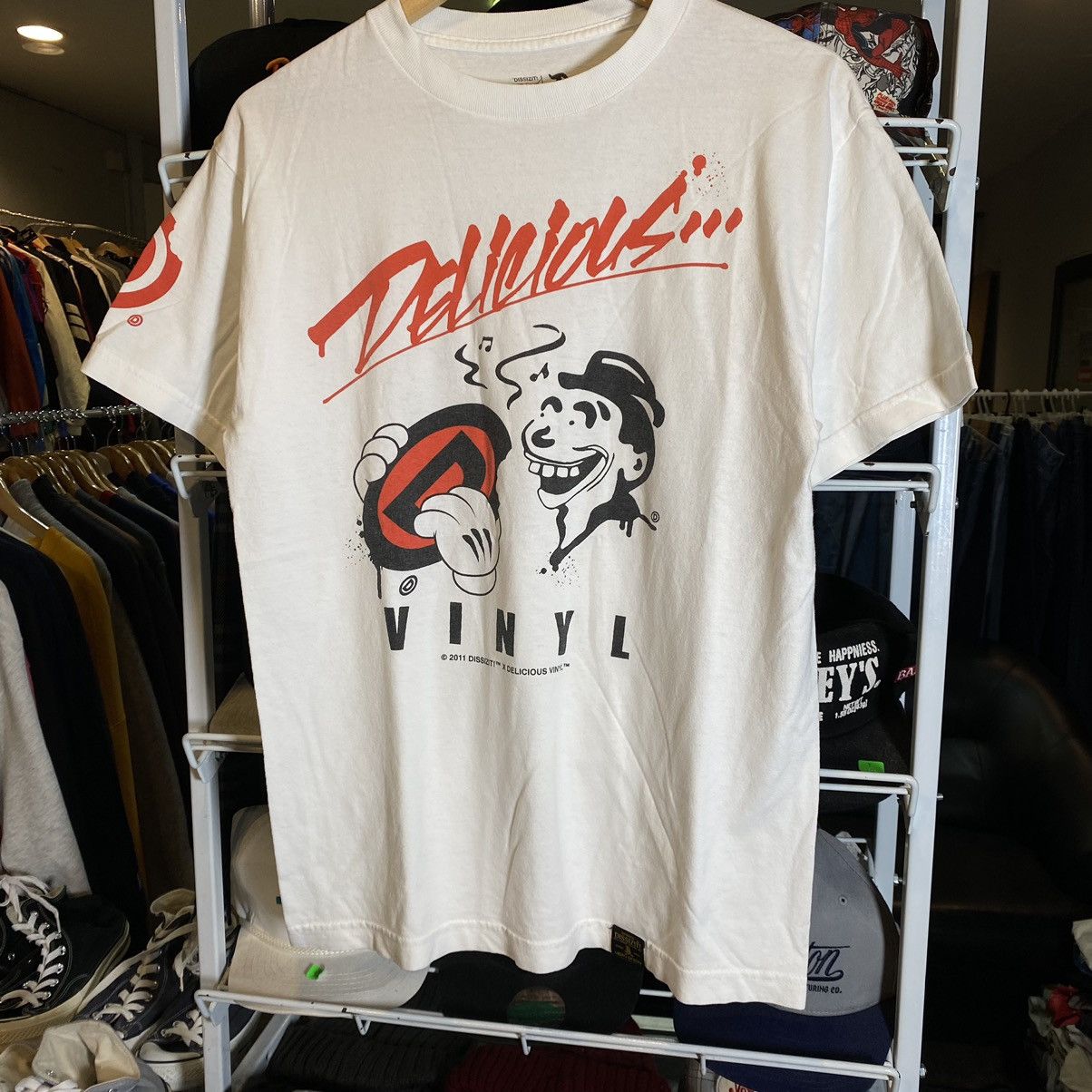 Dissizit VINTAGE DISSIZIT X DELICIOUS VINYL T-SHIRT NERVOUS RECORD Size US M / EU 48-50 / 2 - 4 Thumbnail