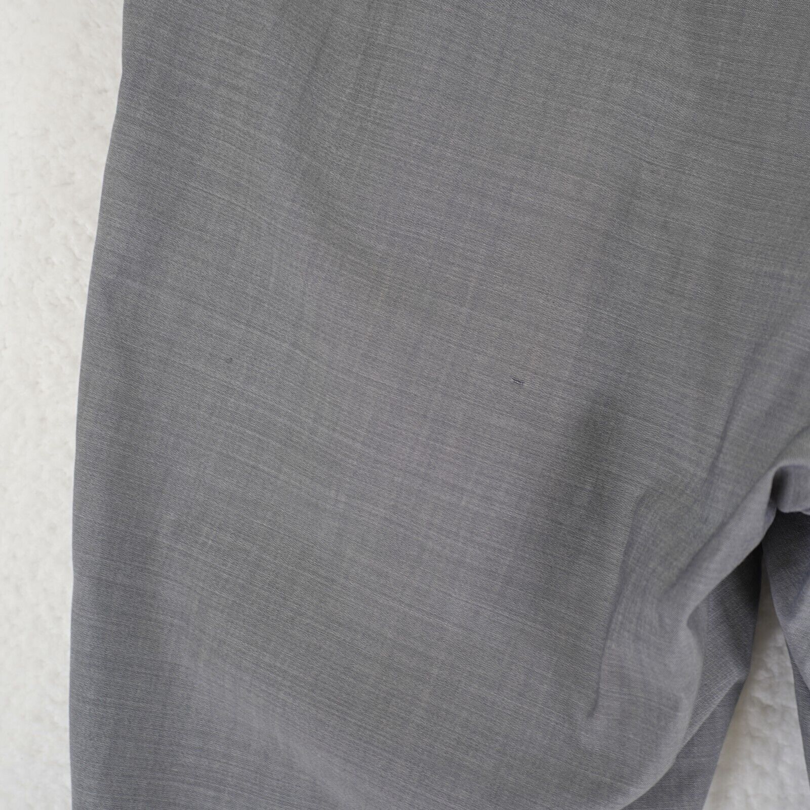 Calvin Klein DAMAGED Calvin Klein Birdseye Gray Wool Flat Front Dress Pan Size 38R - 3 Thumbnail