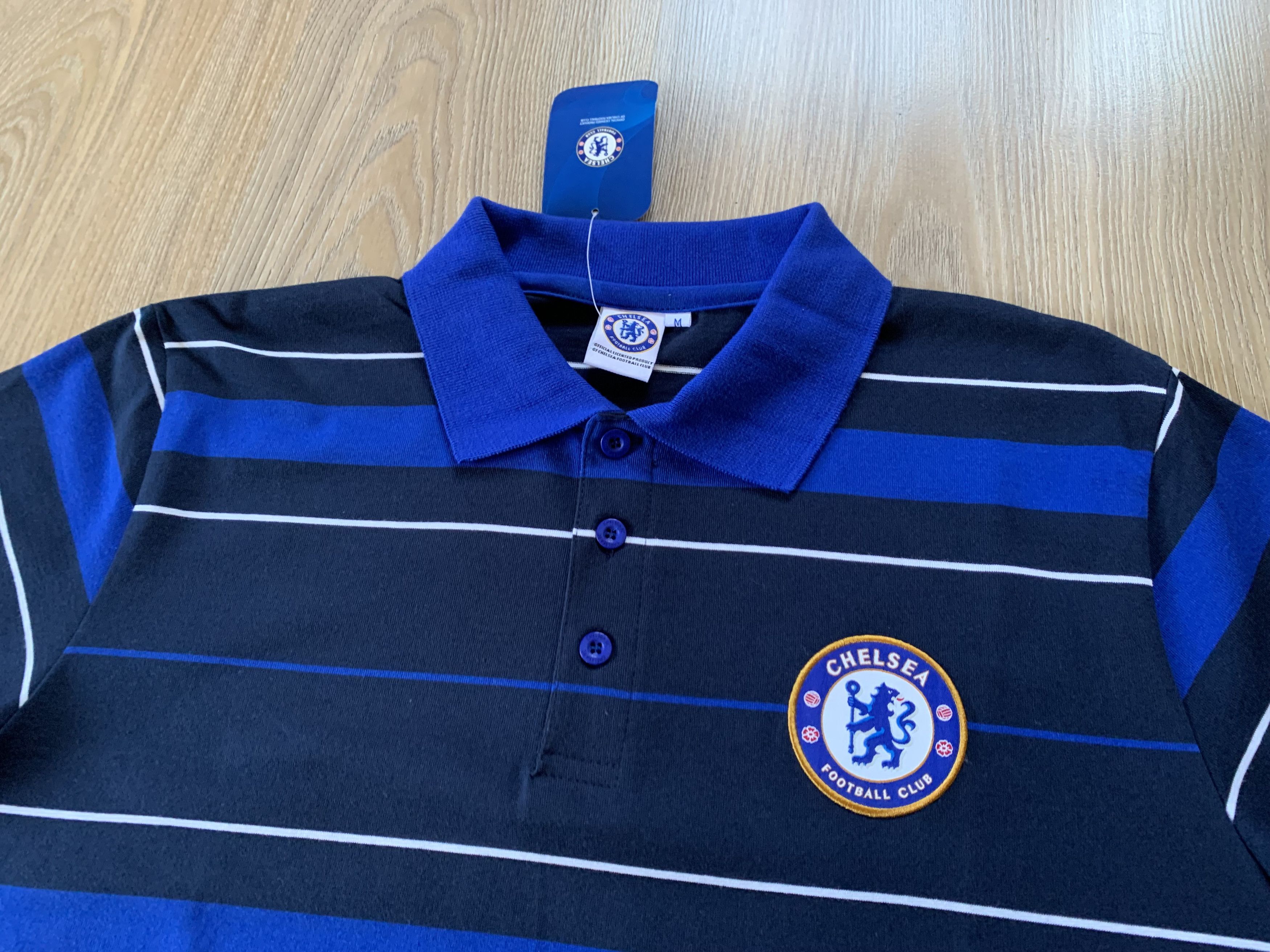 Chelsea Soccer × Vintage Chelsea FC Cotton Stripe Polo Size US M / EU 48-50 / 2 - 4 Thumbnail