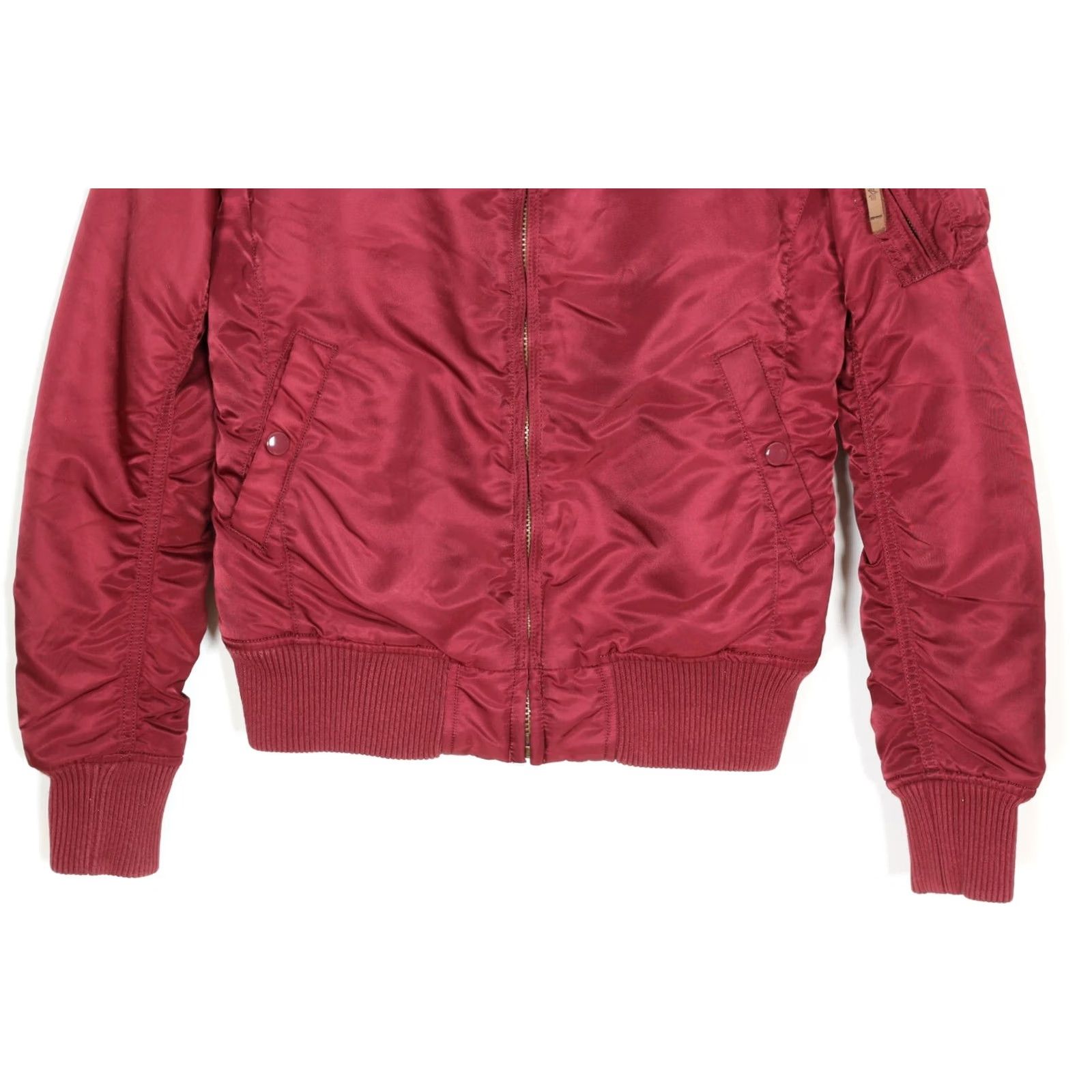 Alpha Industries ALPHA INDUSTRIES MA-1 TT Padded Bomber Jacket Women S Burgundy XS?? Size S / US 4 / IT 40 - 3 Thumbnail