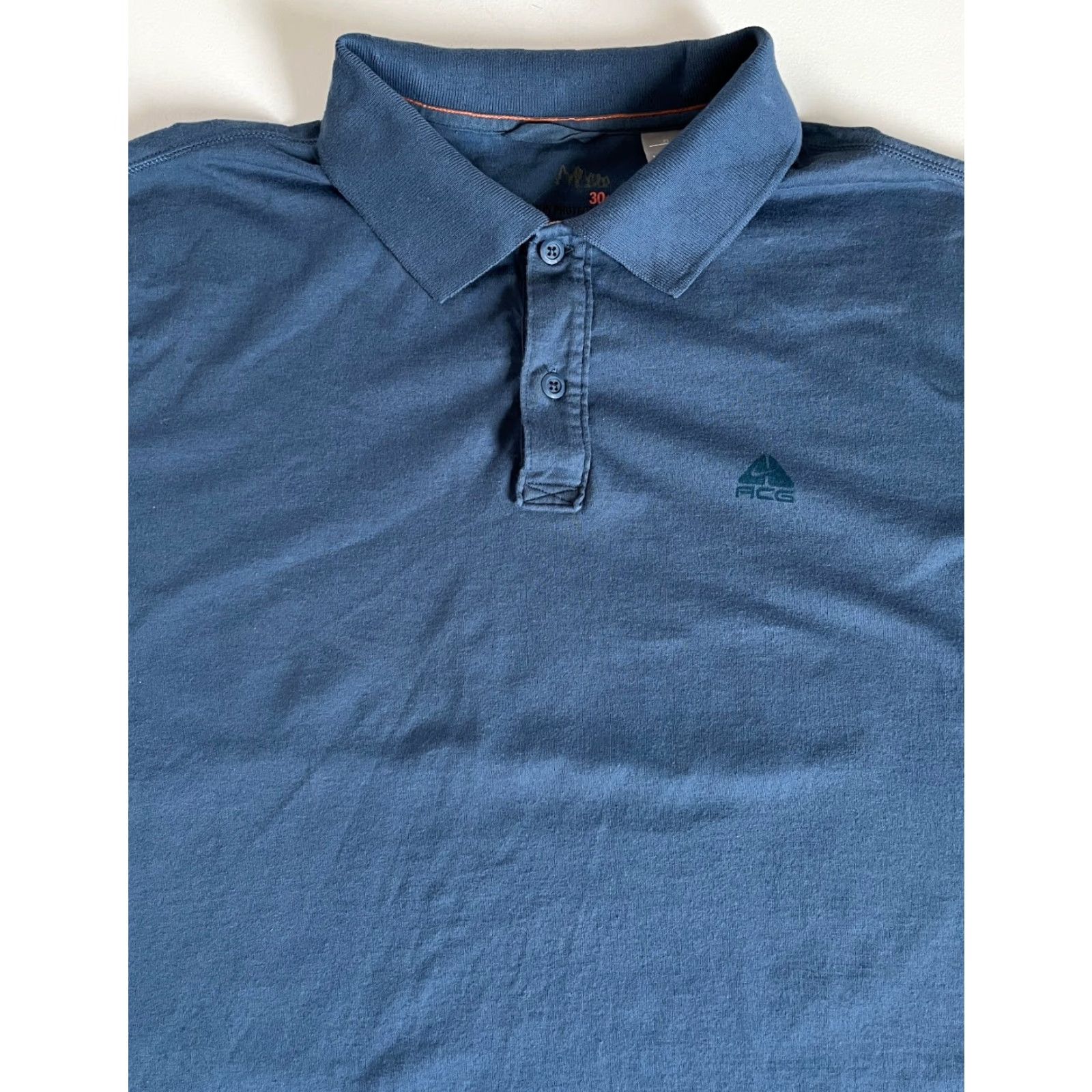 Nike ACG Nike ACG Polo Shirt Mens XL Organic Cotton 30+ Sun Protection Blue Polo Shirt Outdoor Sports 90s (if applicable) Mens Size US XL / EU 56 / 4 - 3 Thumbnail
