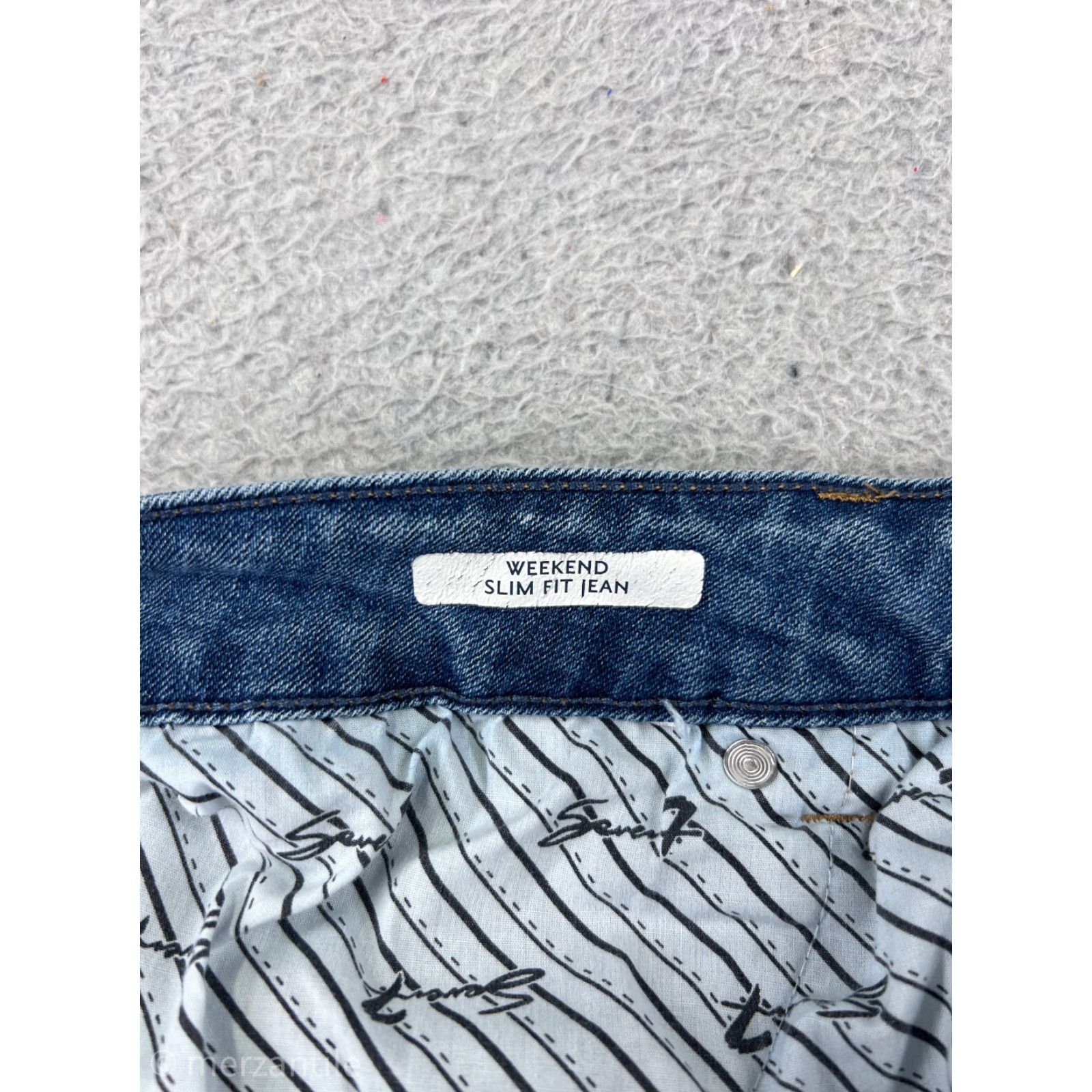 Vintage Seven7 Jeans Womens Jeans Slim High Rise Blue Denim 14 Slim Straight 5-Pocket Size 36" / US 14 / IT 50 - 5 Thumbnail