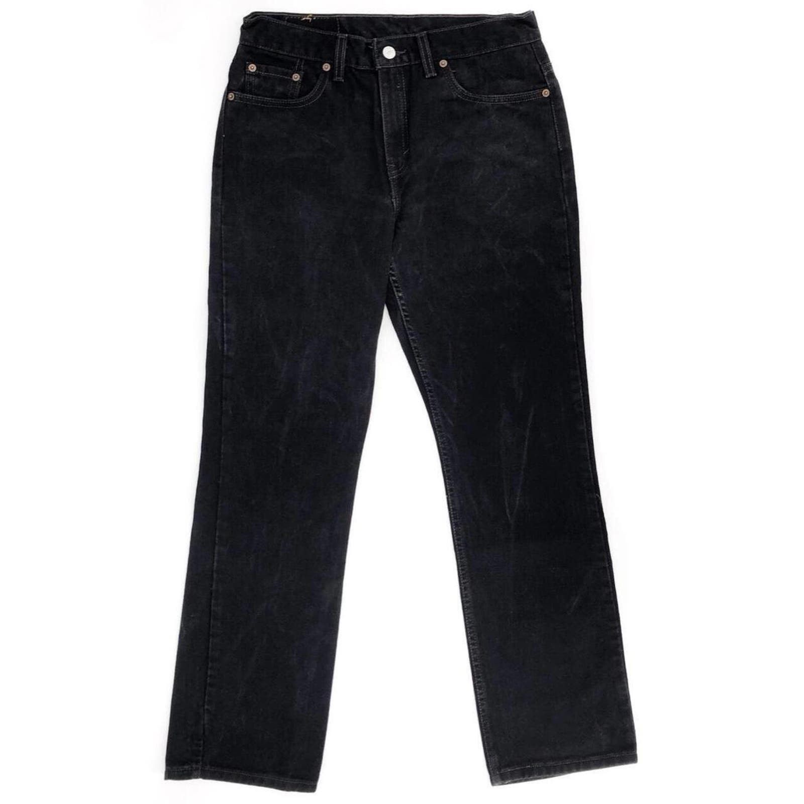Levi's 501 Euro Model Black Denim Straight Leg Denim Pants, Men's Size 36 cotton black type Vintage Second Hand
