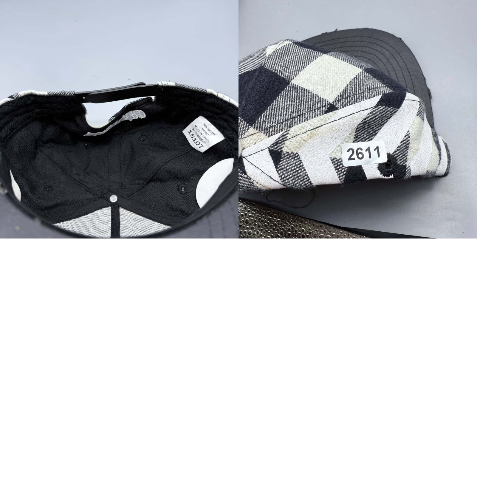 Jordan Brand Jordan 23 Banned Hat Men Black White Plaid Play Hard Snap Back Cap Size ONE SIZE - 8 Thumbnail