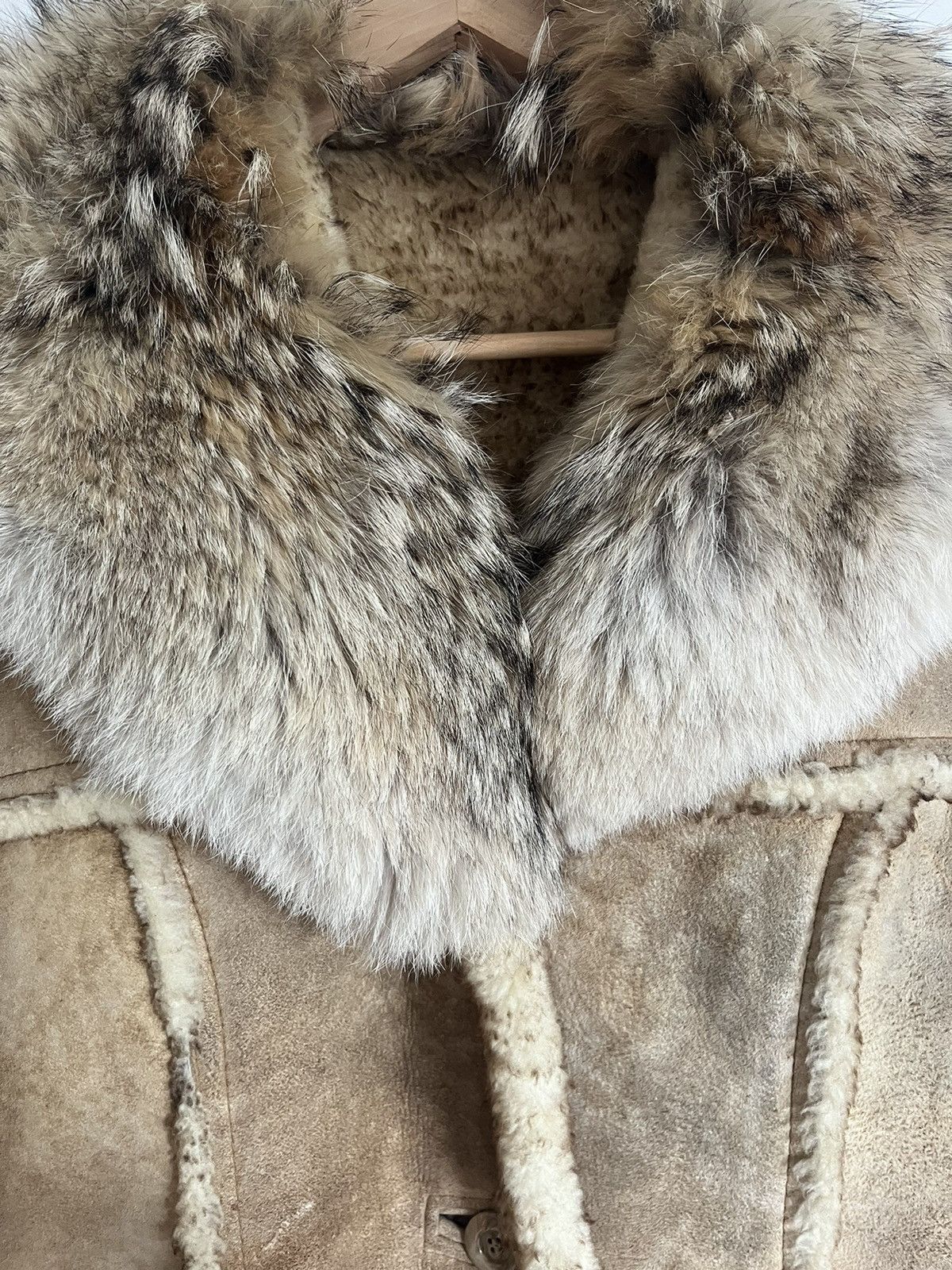 Genuine Leather Shearling Sheepskin Jacket For Woman’s Size L / US 10 / IT 46 - 3 Thumbnail