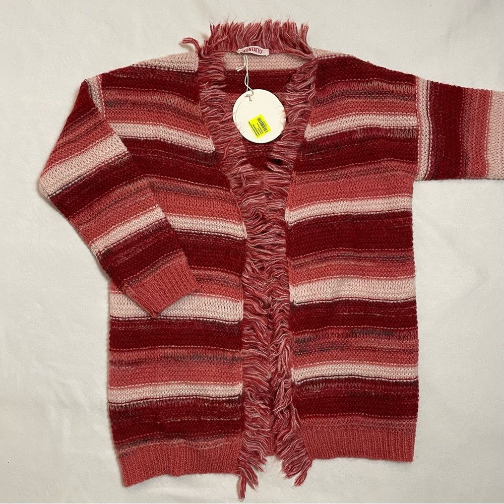 Other NWT New $146 Kontatto Mohair Open Front Fringe Cardigan Mad Size M / US 6-8 / IT 42-44 - 6 Thumbnail
