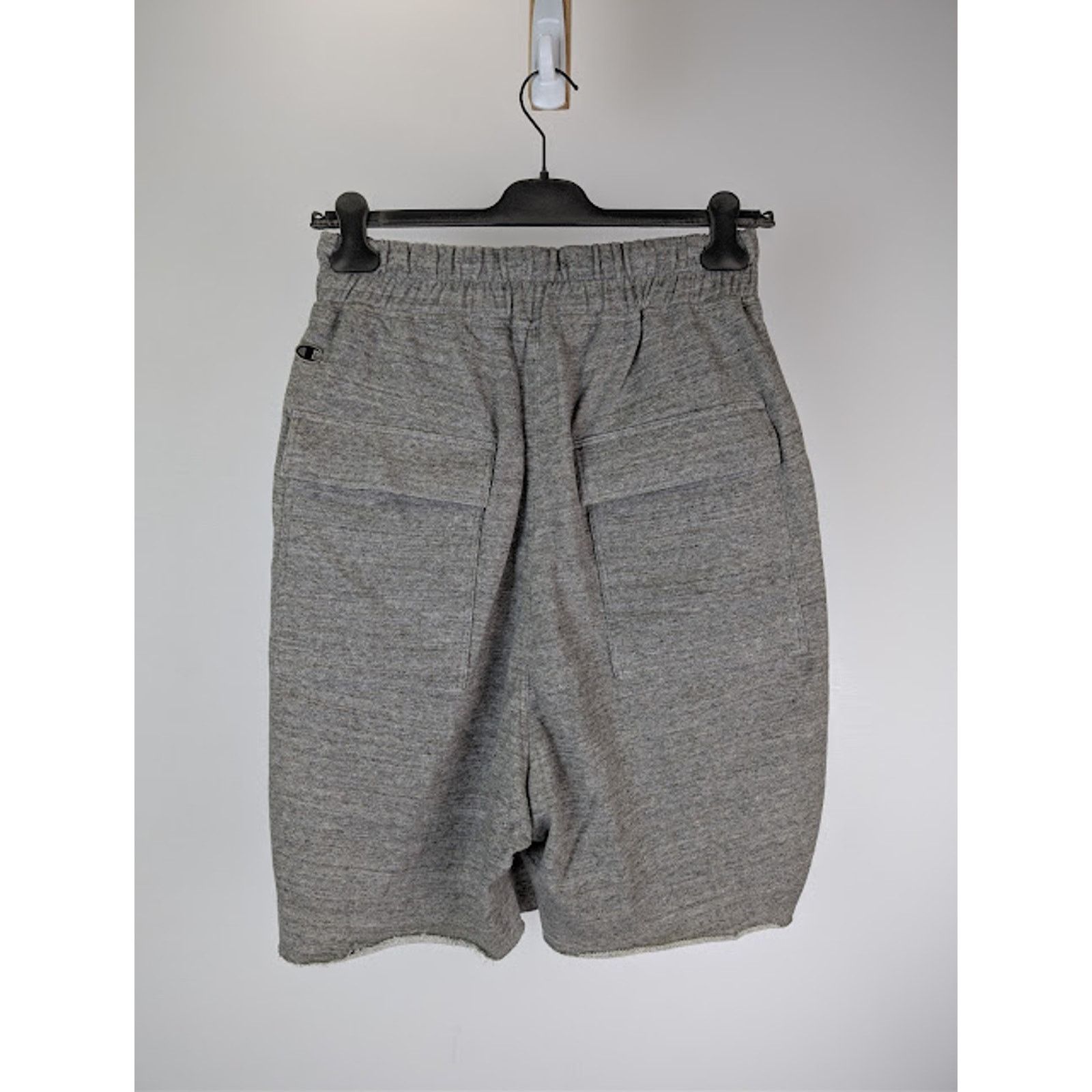 Champion × Rick Owens o1rshd1 Knitted Beveled Pods Shorts in Grey Melange S Size US 30 / EU 46 - 10 Thumbnail