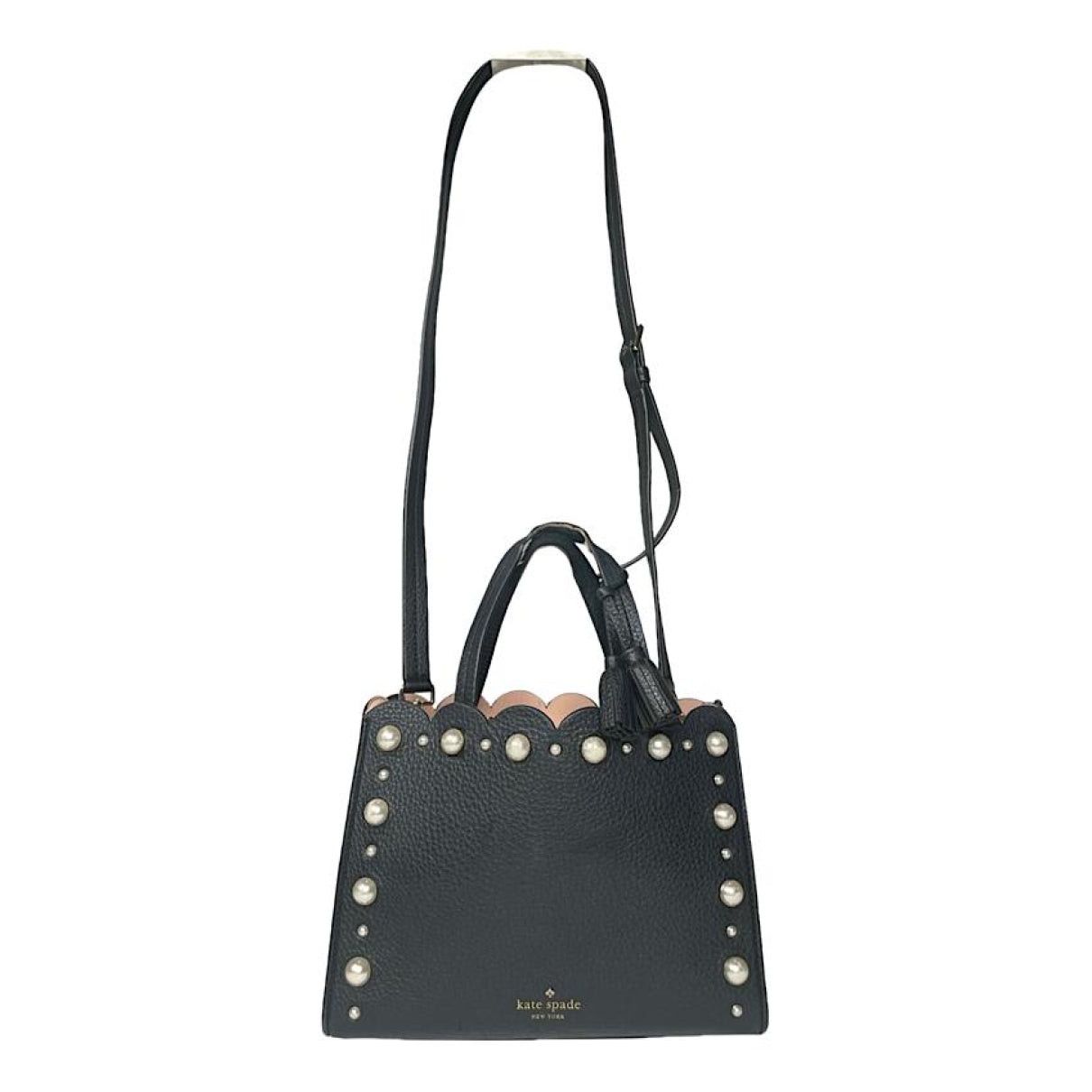 Kate Spade Black Leather Handbag Size ONE SIZE - 1 Thumbnail