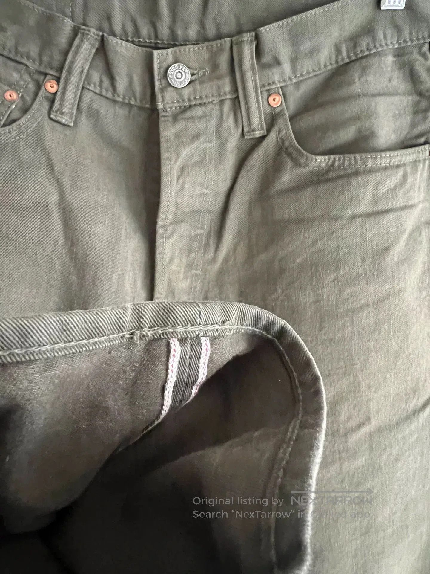 Pure Blue Japan military green denim pants from Pure Blue Japan. Size US 32 / EU 48 - 4 Thumbnail