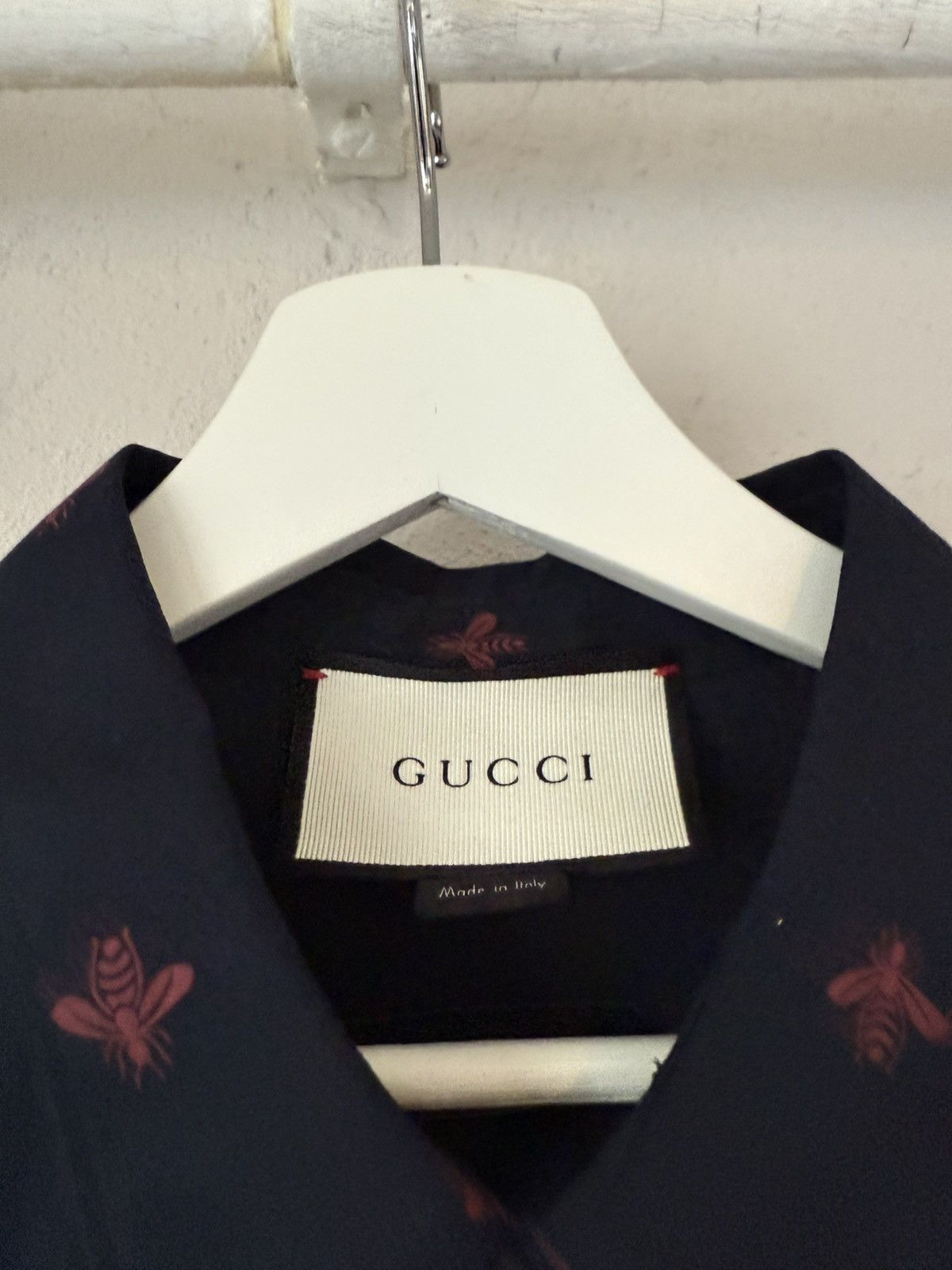 Gucci Navy Bee & Star Embroidered Shirt – Size 43 Size US L / EU 52-54 / 3 - 2 Thumbnail