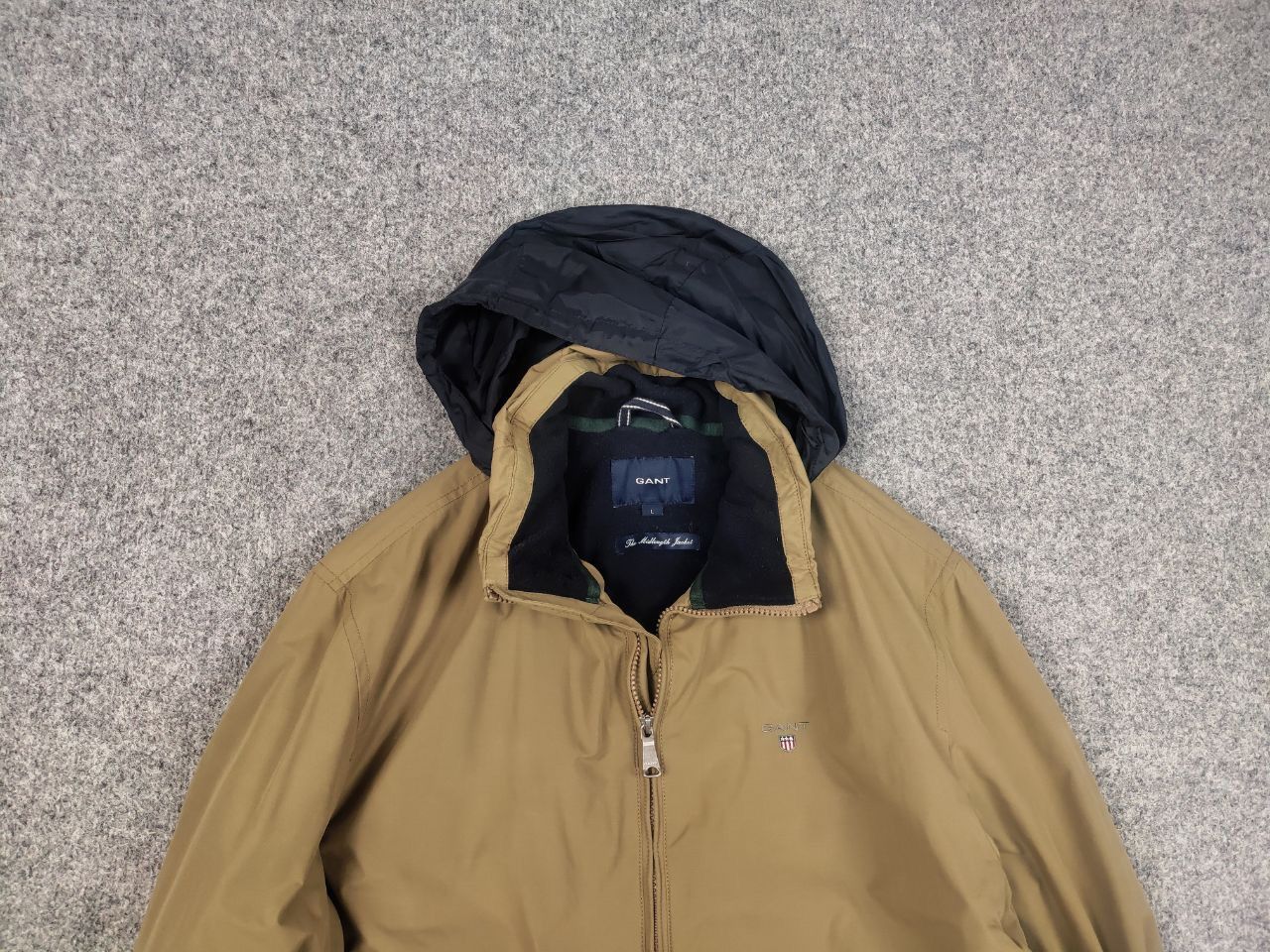 Gant Gant the length Dark Khaki Hooded Fleece-insulated Jacket Size US L / EU 52-54 / 3 - 4 Thumbnail