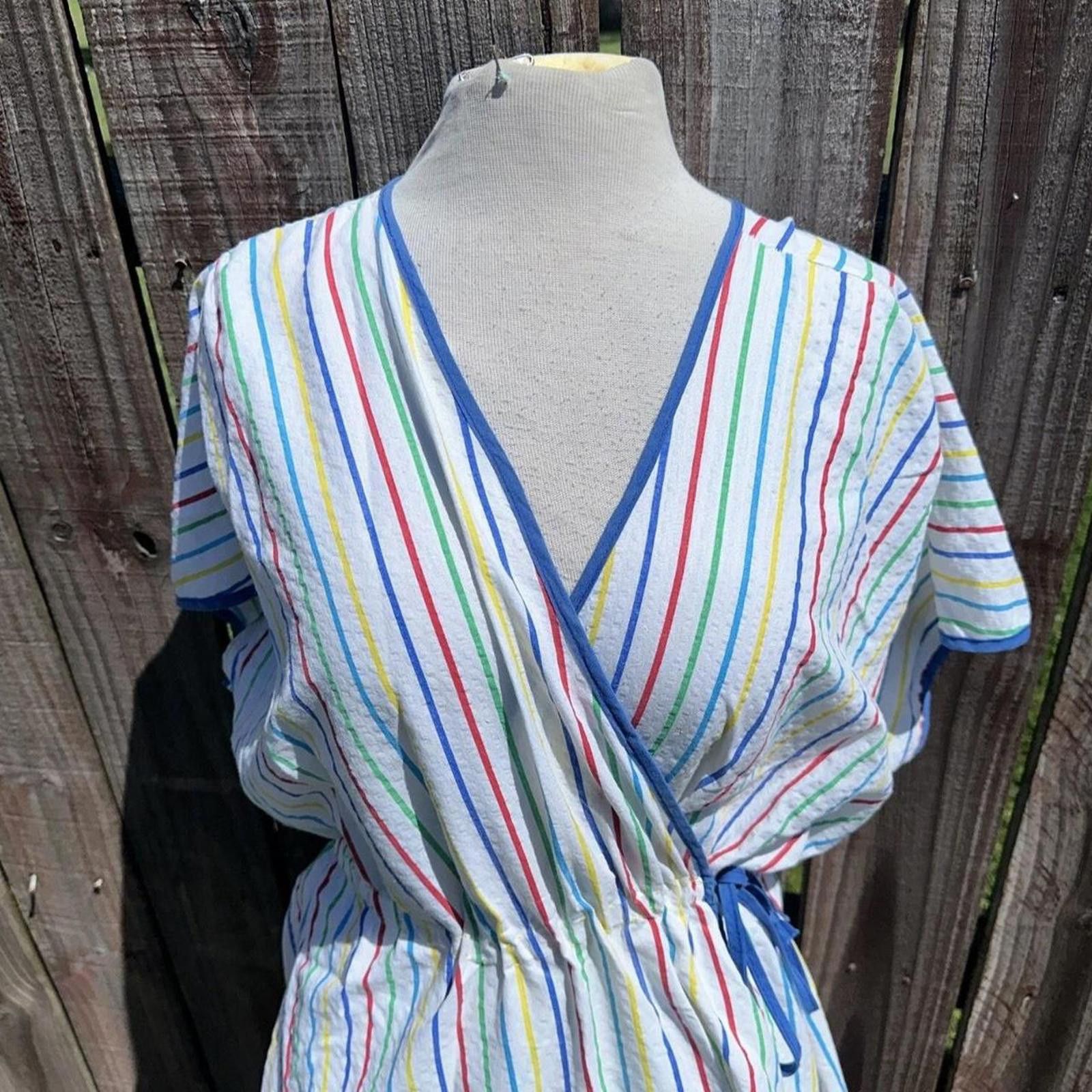 Other Vintage Rainbow Dress Striped Pin Up Small To Medium. Size ONE SIZE - 1 Thumbnail