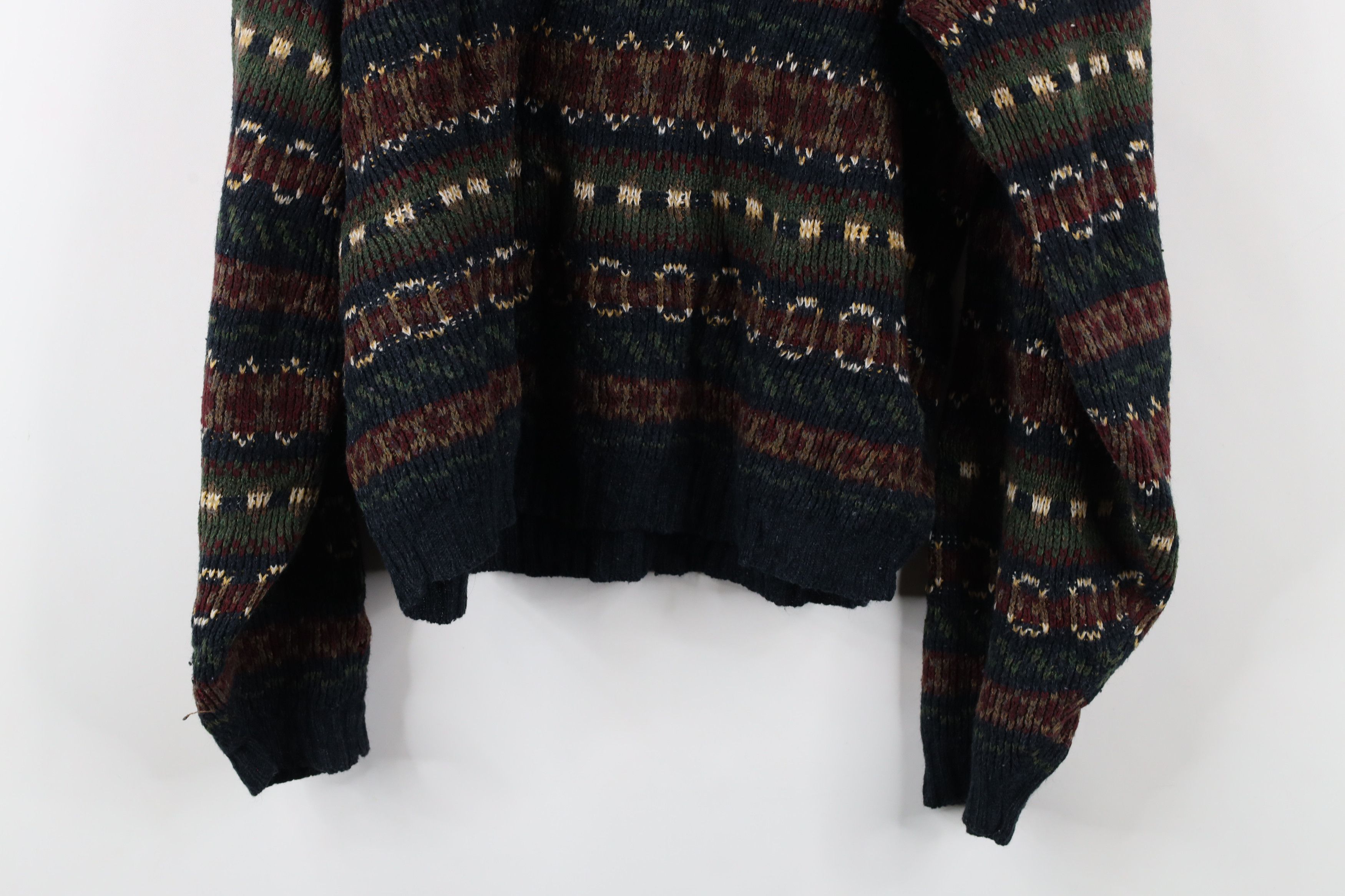 Vintage Vintage 90s Streetwear Rainbow Fair Isle Knit Sweater USA Size XL / US 12-14 / IT 48-50 - 11 Thumbnail