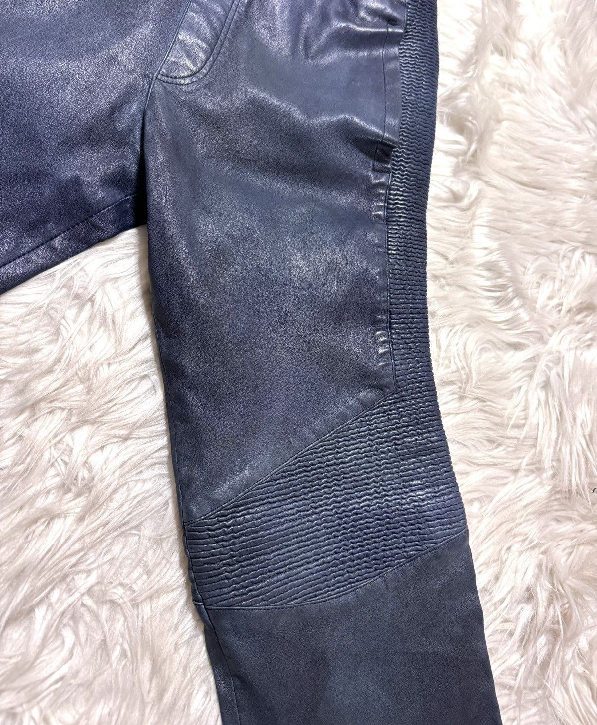 Balmain Balmain Homme Super Stretch Lamb Leather Biker Pants Size US 28 / EU 44 - 18 Thumbnail