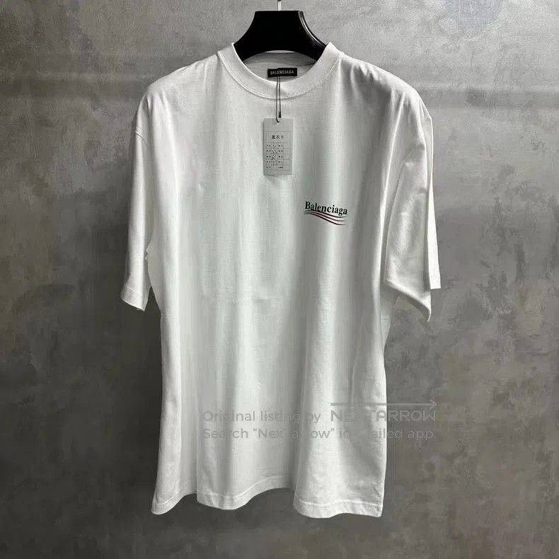 Balenciaga Balenciaga White Coke Print Oversized T. Size US S / EU 44-46 / 1 - 1 Thumbnail