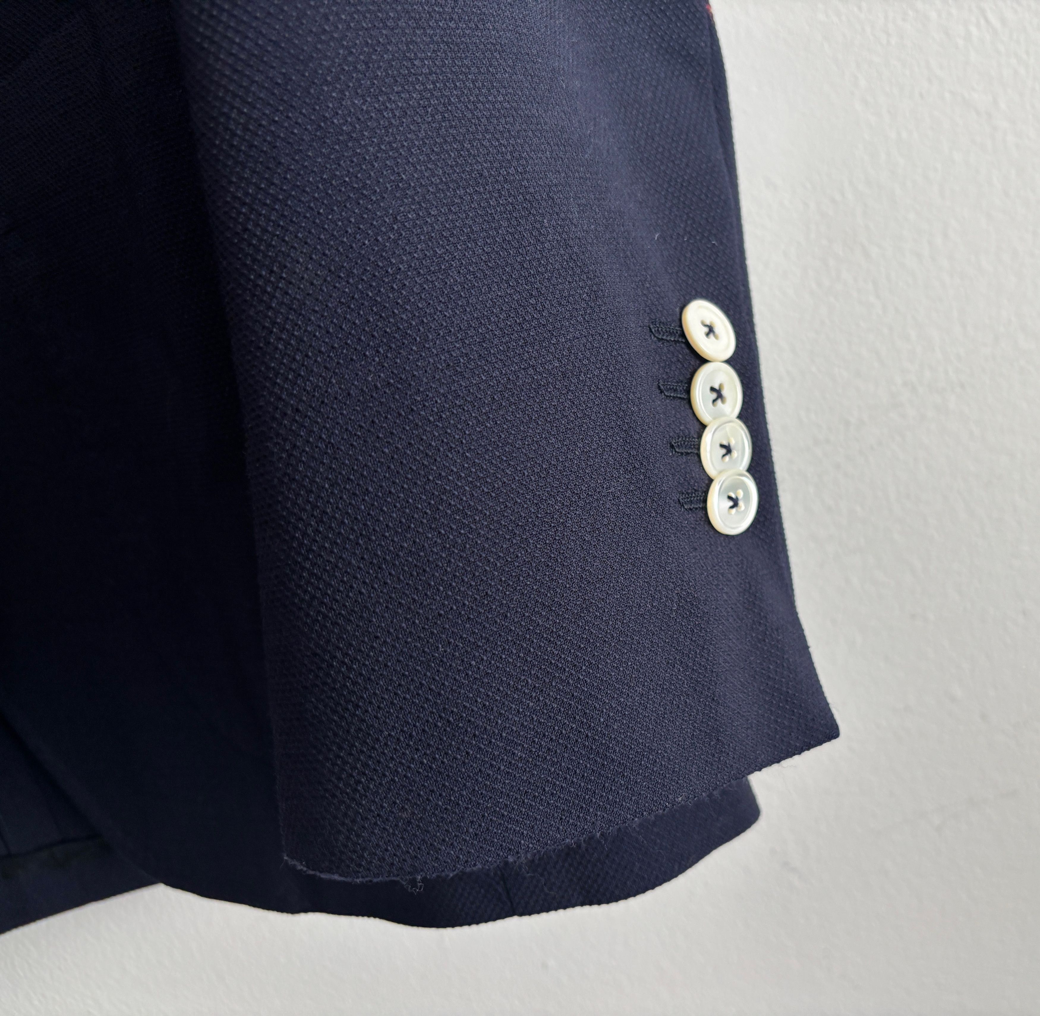Tombolini $1900 Navy Blue Wool Hopsack Sport Coat/ Blazer - 42 Size 42R - 4 Thumbnail